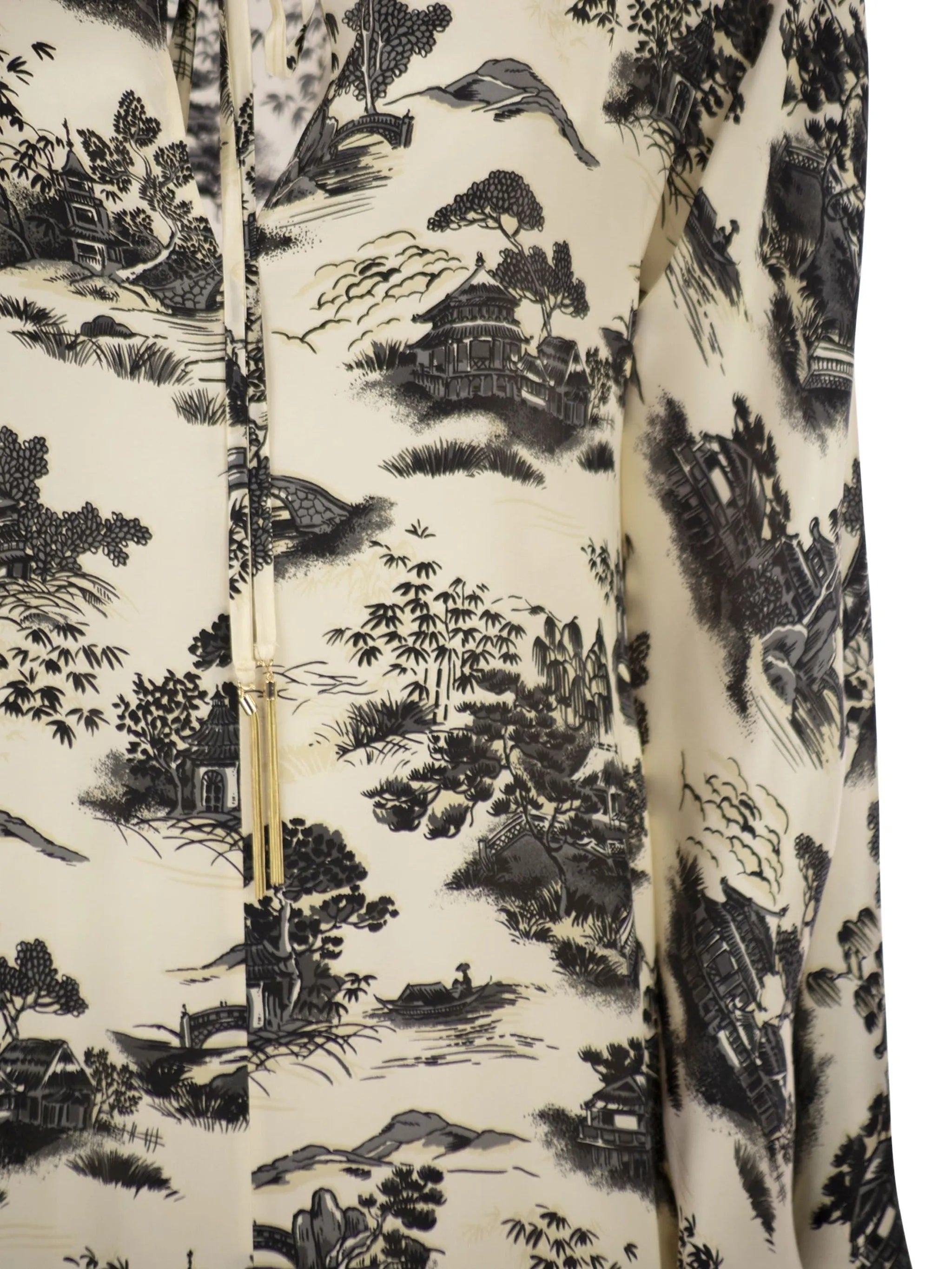 STUDIO Abito Studio donna 2616221164600 002 Alga maxi con stampa paesaggio Avorio<BR/> 2616221164600 002