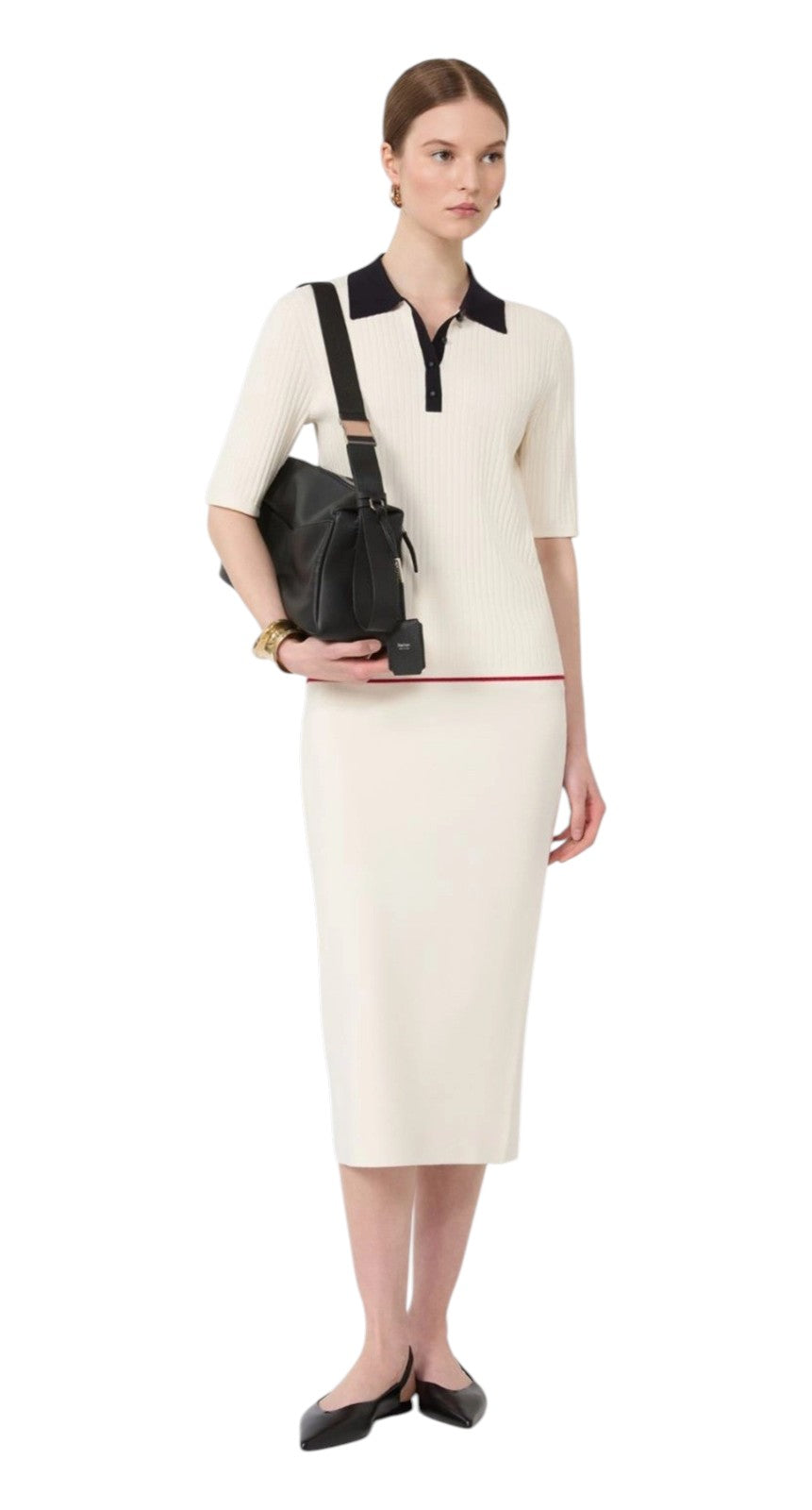 STUDIO Maglia Studio donna 2616361031600 009 Oscuri in viscosa stretch Bianco Blu<BR/> 2616361031600 009