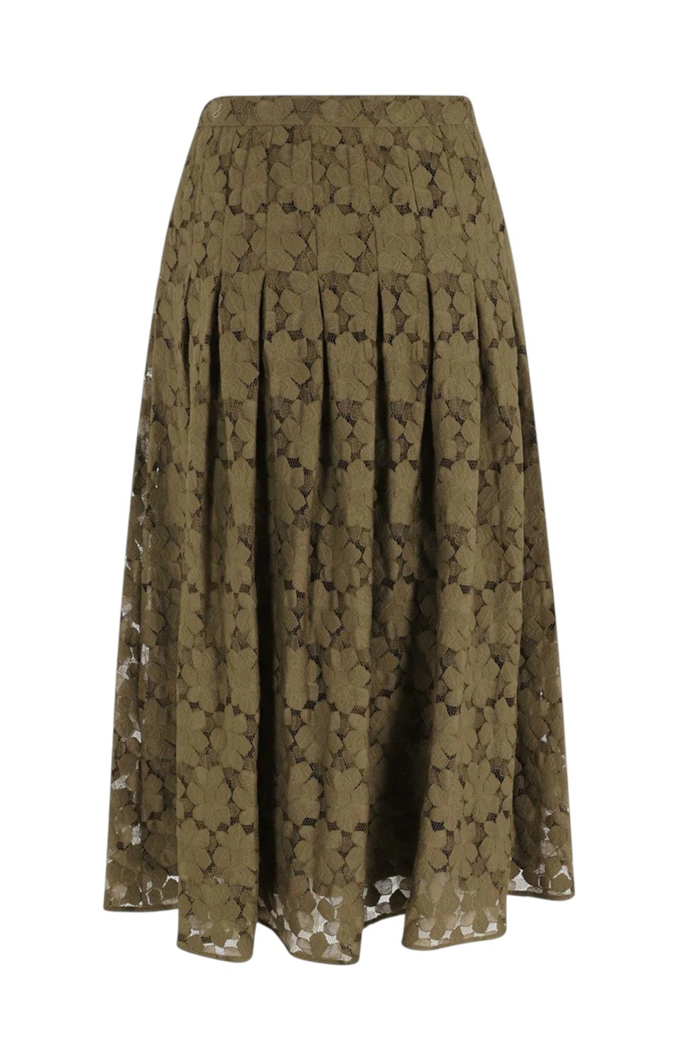 STUDIO Gonna Studio donna 2616771011600 001 Airone midi in pizzo Kaki<BR/> 2616771011600 001