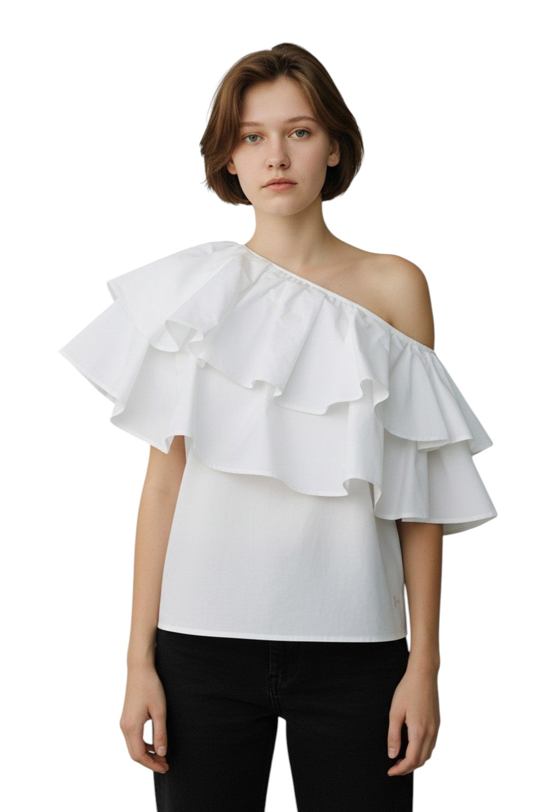 STUDIO Top Studio donna 2616941014600 001 Orca couture in jersey di cotone Bianco<BR/> 2616941014600 001