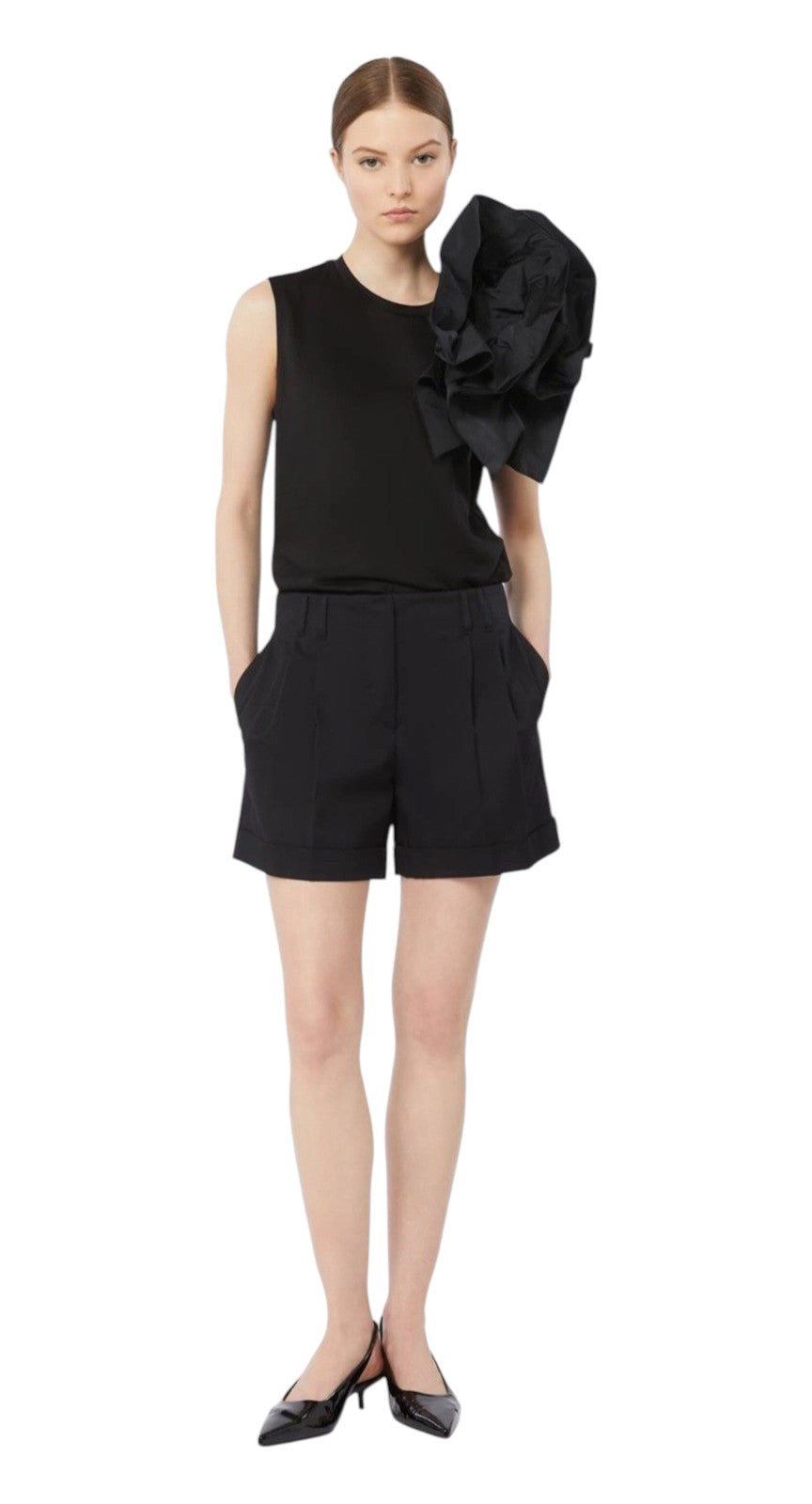 STUDIO T-shirt Studio donna 2616941024600005 Taglio in jersey di cotone Nero<BR/> 2616941024600 005