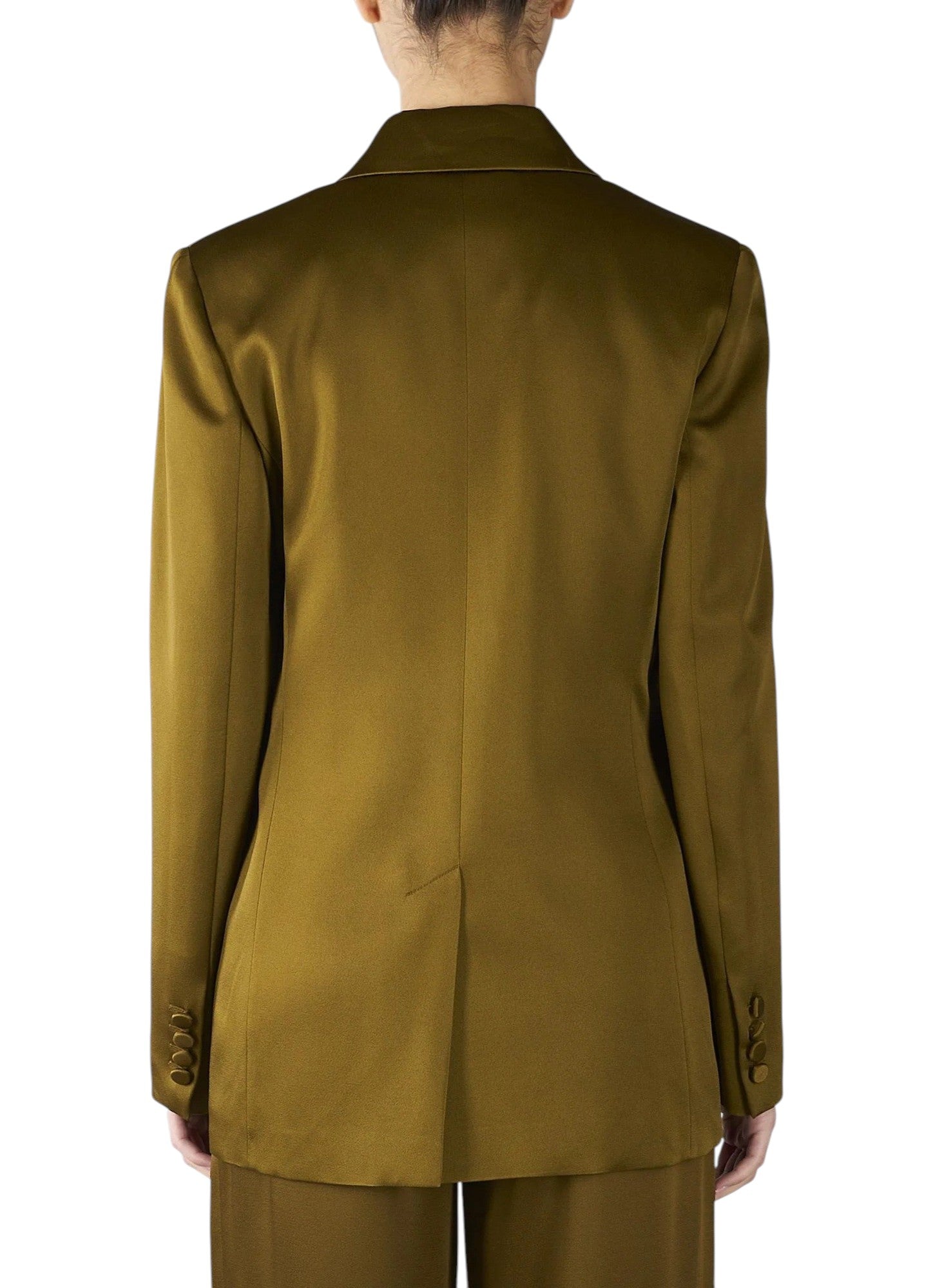 STUDIO Blazer Studio donna 2616041023600 056 Albino in envers satin Verde olio<BR/> 2616041023600 056