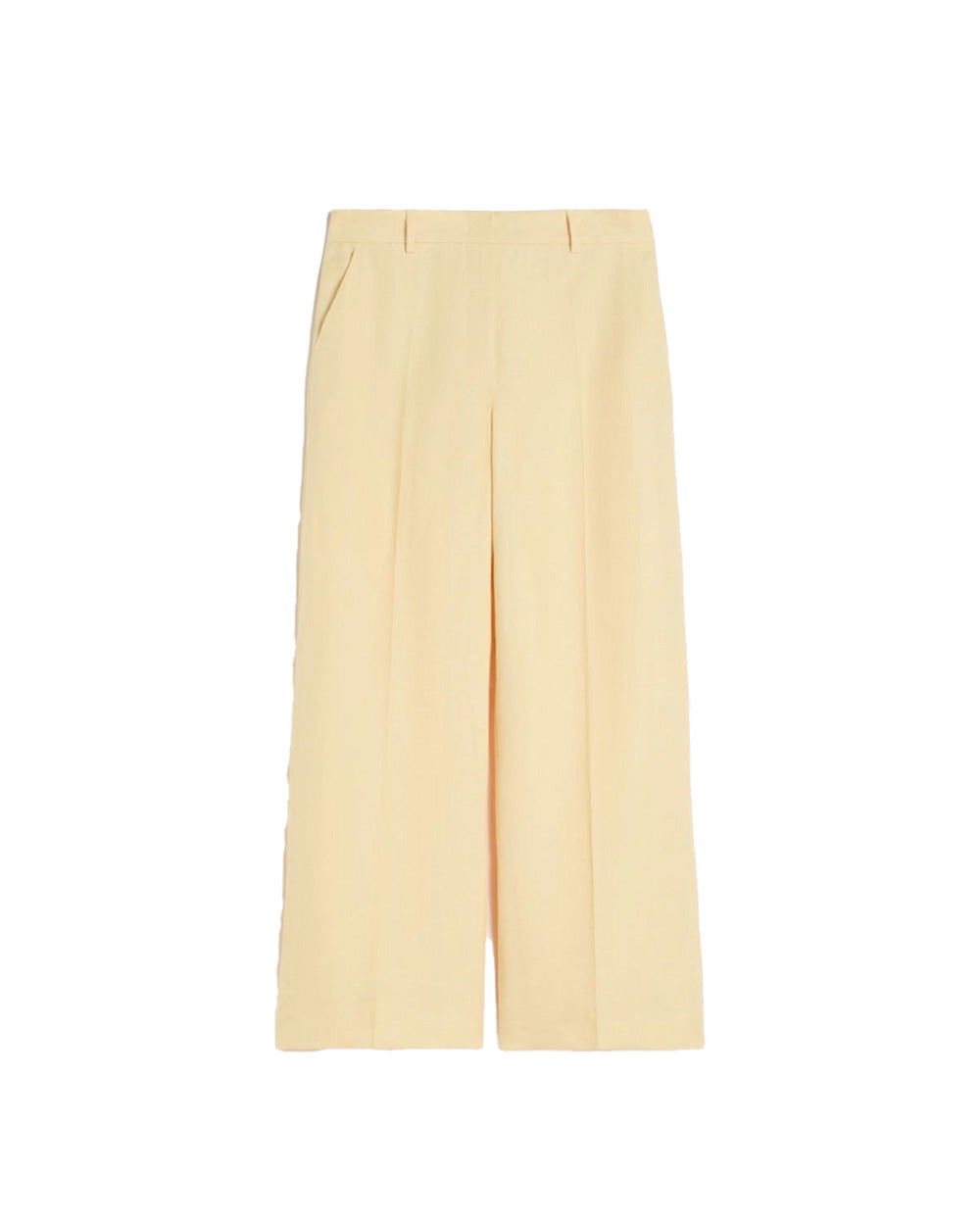 WEEKEND Pantalone WEEKEND donna MALIZIA 2615131112600 Giallo regular canvas lino zip tasche pinces<BR/> 2615131112600 027