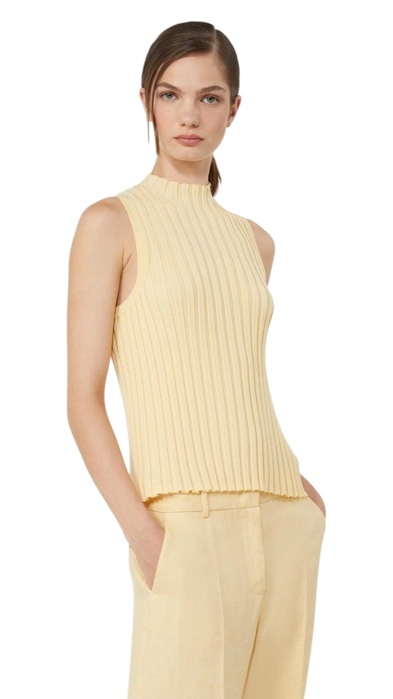 WEEKEND Maglia Weekend donna 2615361022600 003 Bautta in filato Giallo chiaro<BR/> 2615361022600 003