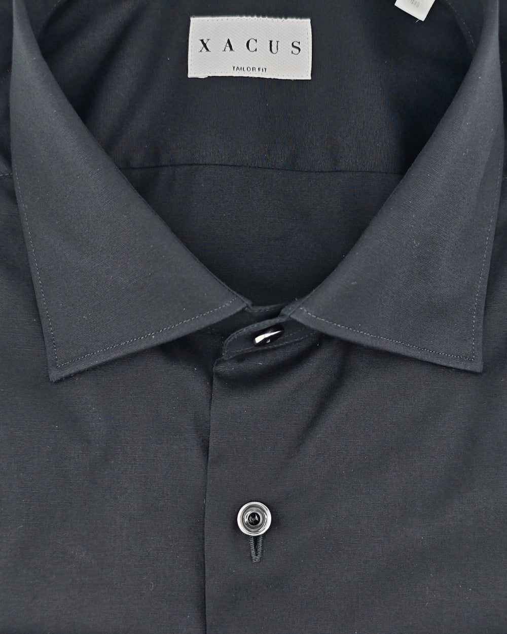 XACUS Camicia XACUS uomo 508ML11718 Nera trama diagonale taglio pulito collo francese 508ML11718 775