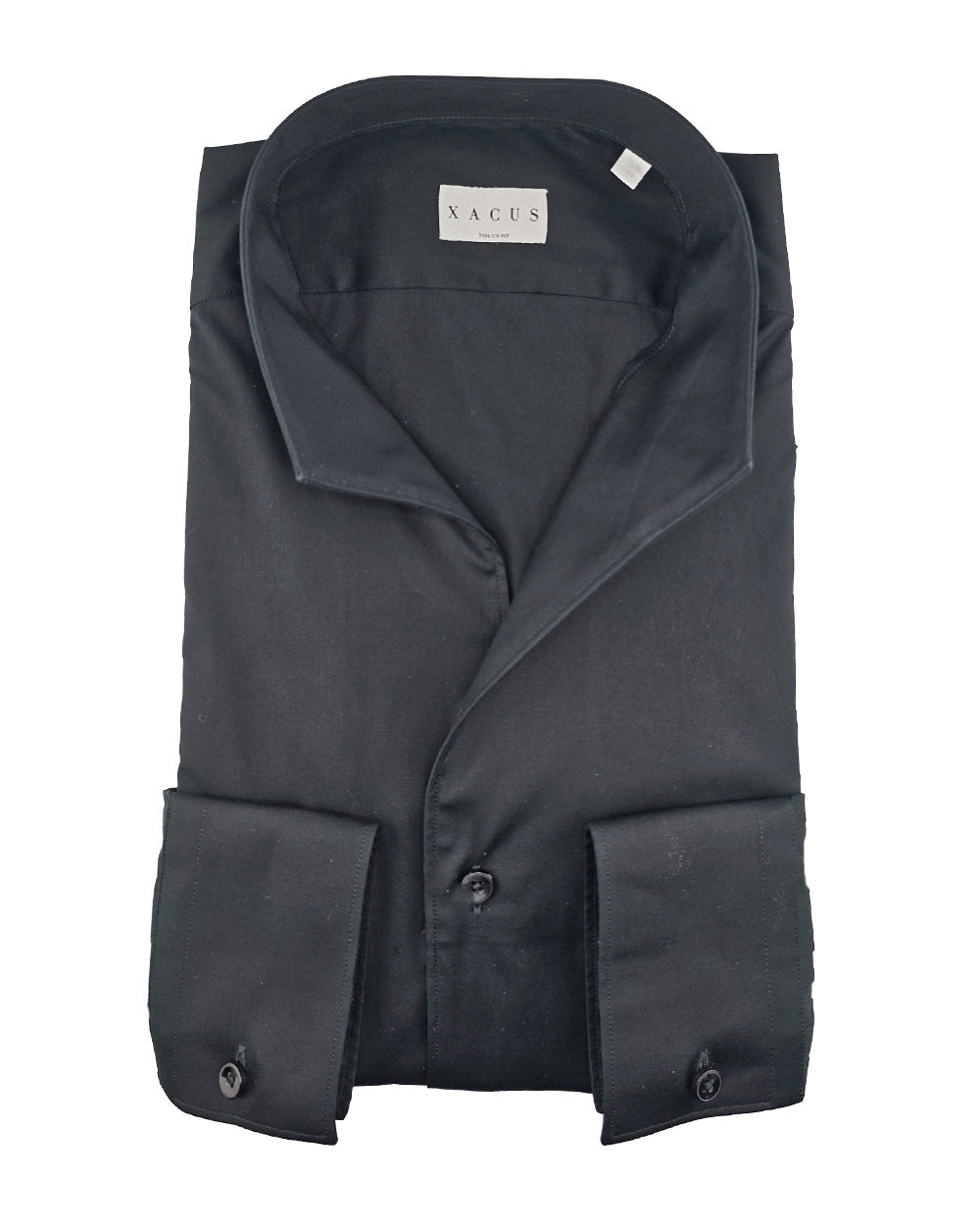 XACUS Camicia XACUS uomo 541ML16113 Nera slim fit collo aperto polsini dritti bottone 541ML16113 003