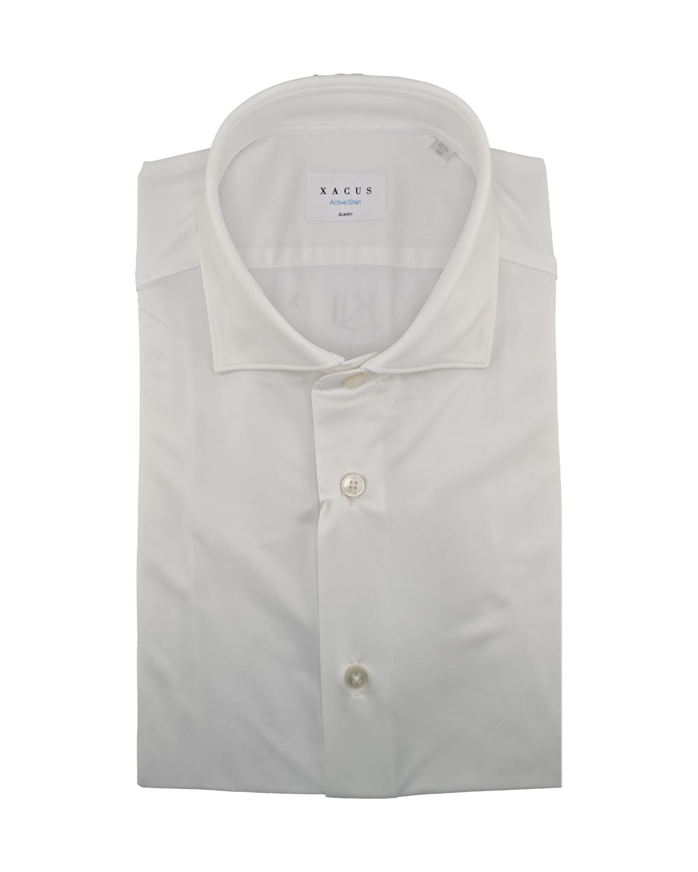 XACUS Camicia XACUS uomo ACT658ML11460 Bianca collo francese poliammide slim fit bottoni ACT658ML11460 001