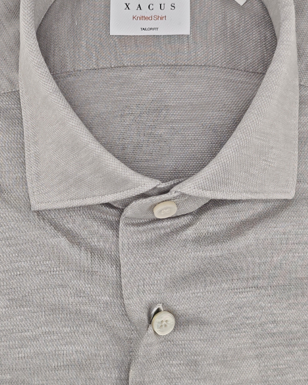 XACUS Camicia XACUS uomo J558ML21464 Beige trama operata slim fit collo francese bottoni J558ML21464 003