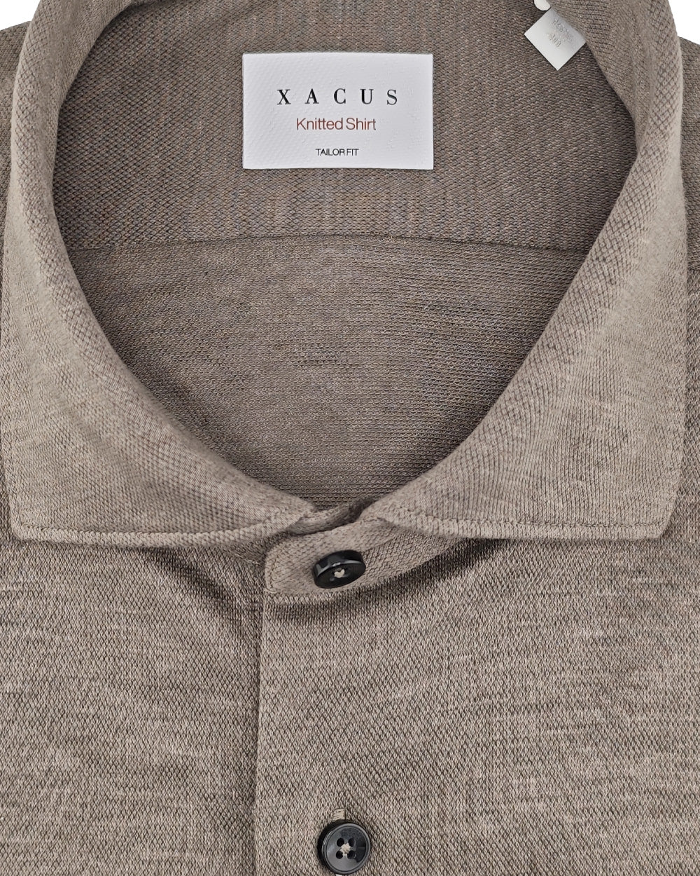 XACUS Camicia XACUS uomo J558ML21464 Marrone cotone collo francese bottoni trama irregolare J558ML21464 009