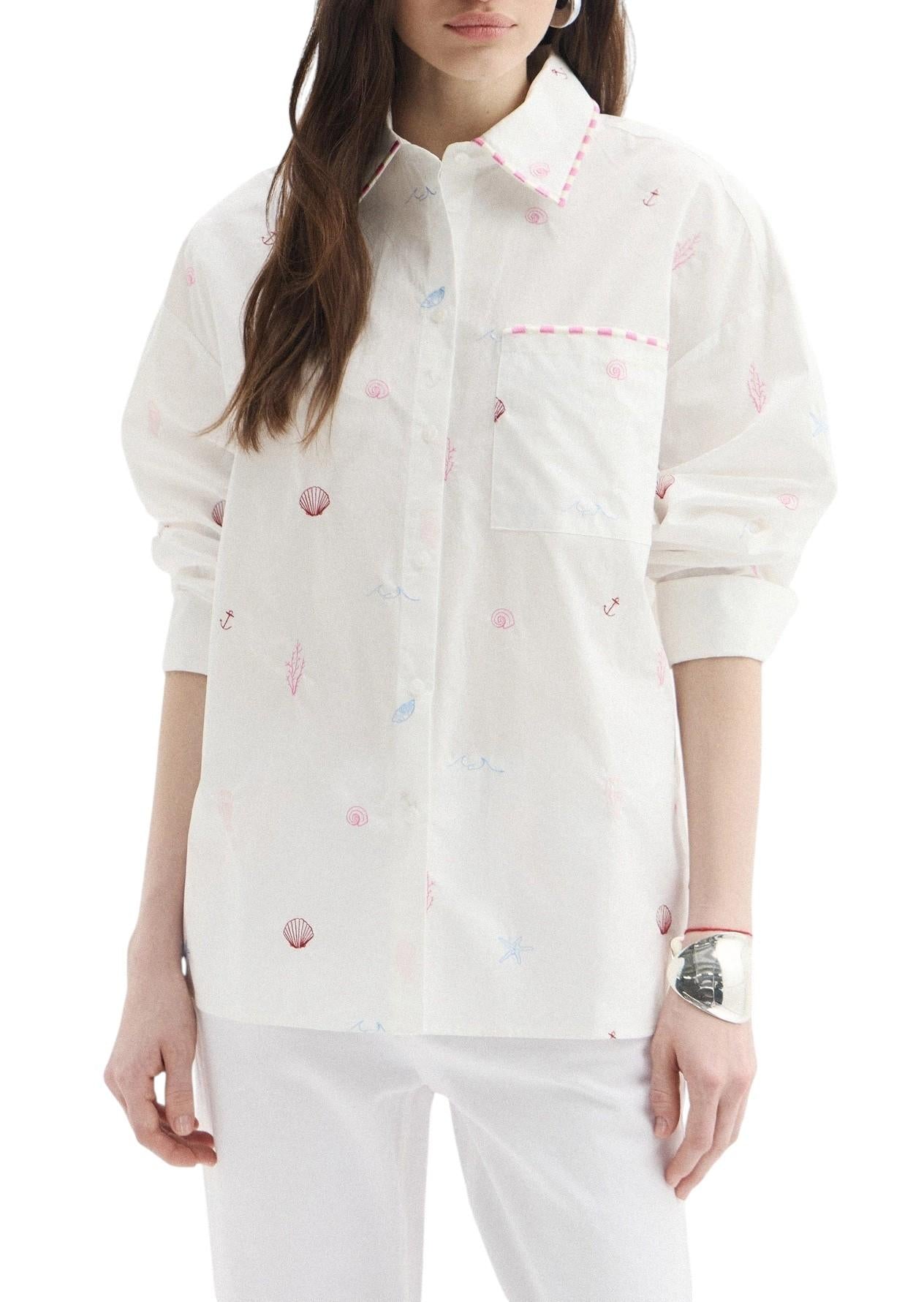 PENNYBLACK Camicia Pennyblack donna 2611111313200 009 Ricetta fantasia marina Bianco <BR/> 2611111313200 009