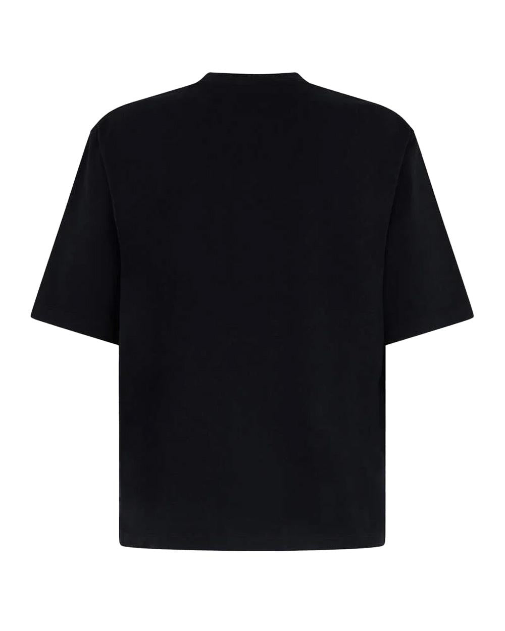 DSQUARED2 T-shirt DSQUARED2 uomo Loose Fit S74GD1554D20106 Nera cotone loose girocollo taschino logo monogram<BR/> S74GD1554D20106 900