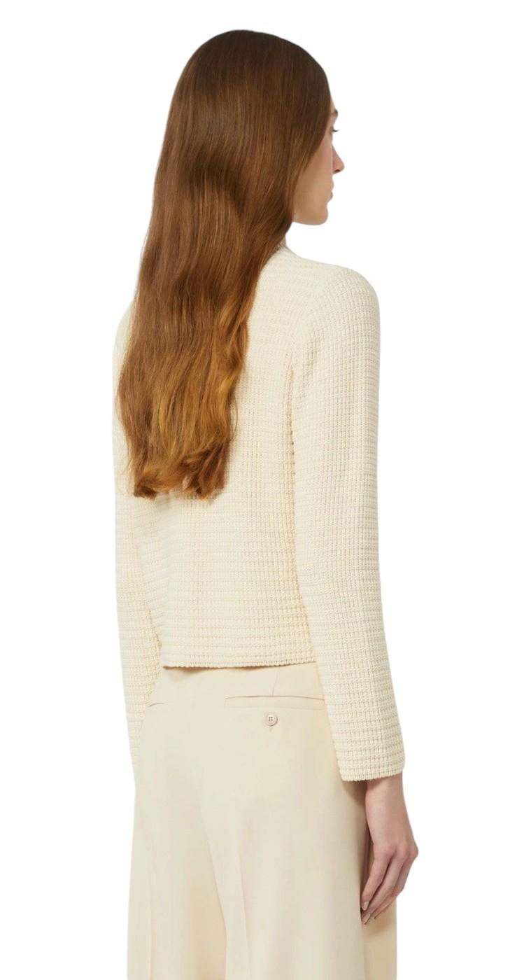 WEEKEND Cardigan Weekend donna 2615341041600 001 Vodka crop in cotone Ecru<BR/> 2615341041600 001