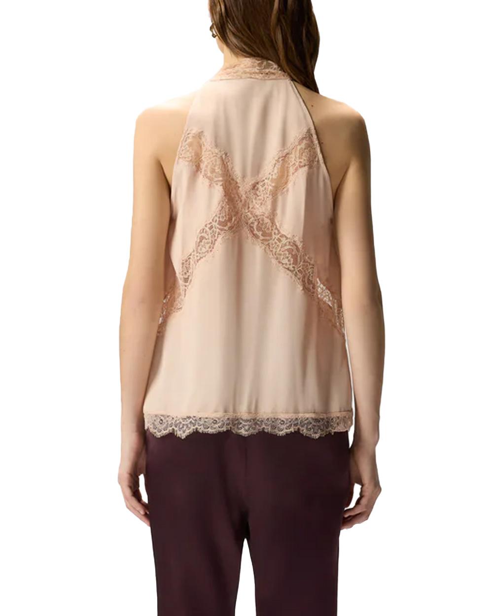 PINKO Top PINKO donna 106263A32Y Pesca scollo americana pizzo linea fluida 106263A32Y Q35