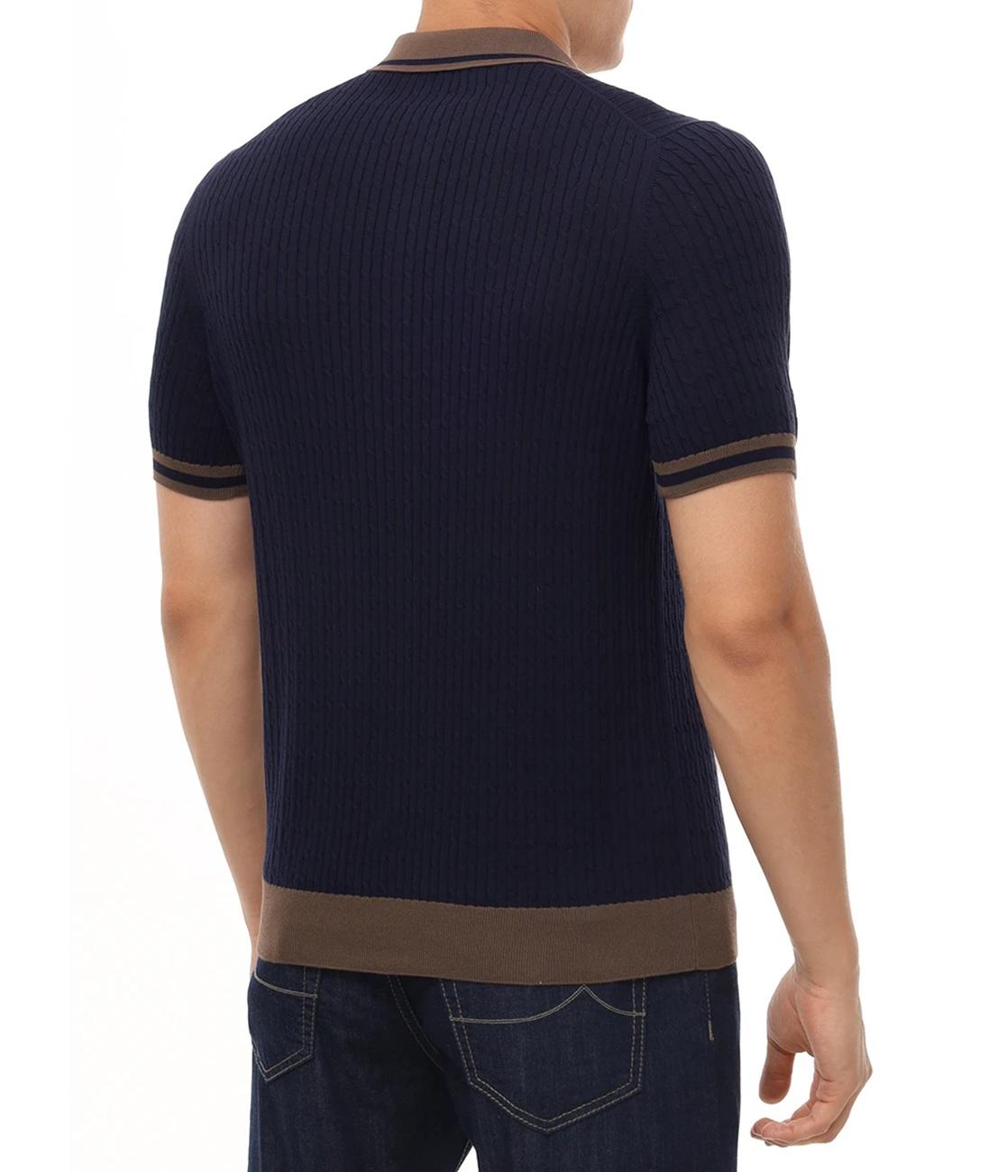 GRAN SASSO Polo Gran Sasso uomo 5711320625 598 Fresh Cotton in maglia a trecce Blu 5711320625 598