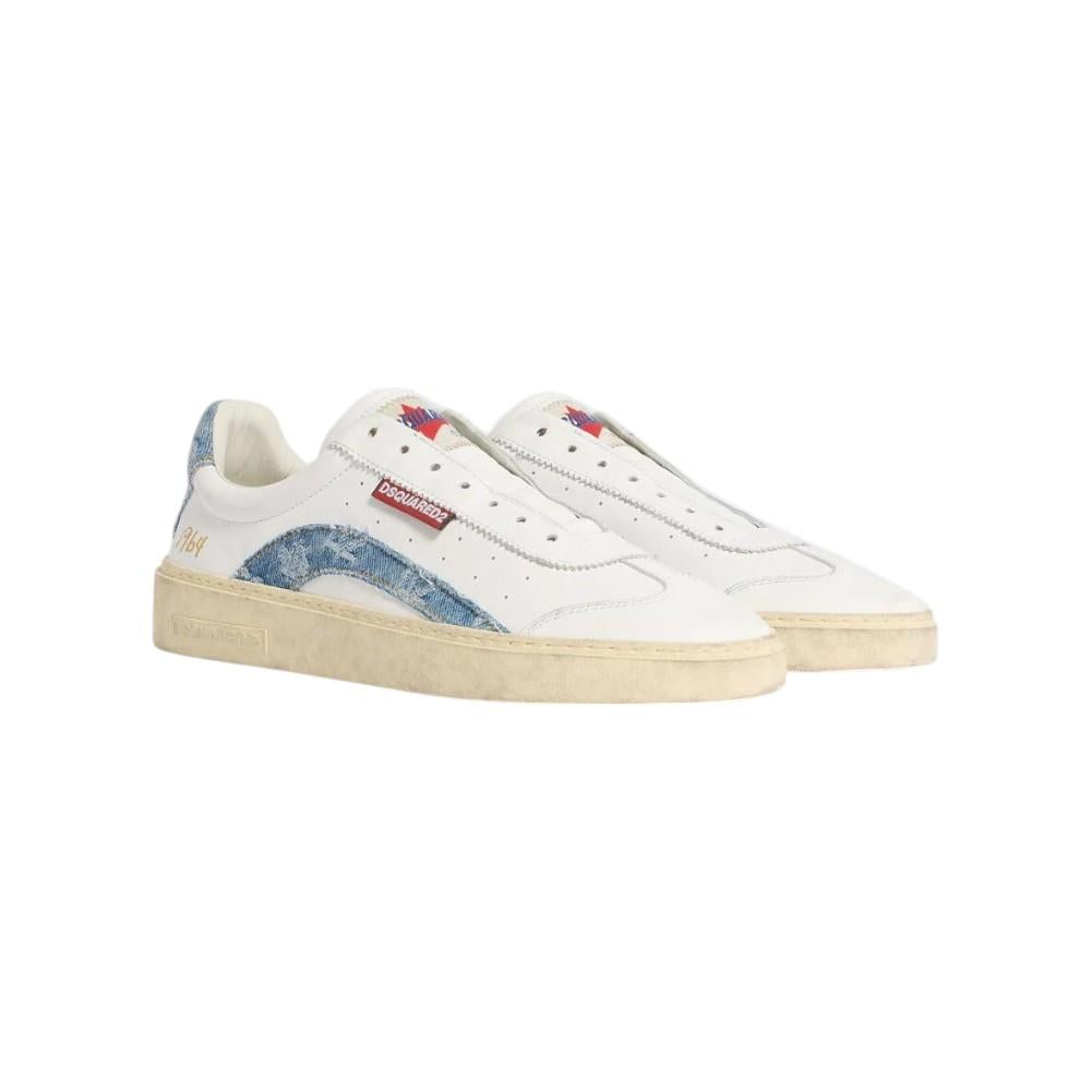 DSQUARED2 Sneakers DSQUARED2 uomo SNM047111508754M4238 Denim Bianco SNM047111508754 M4238