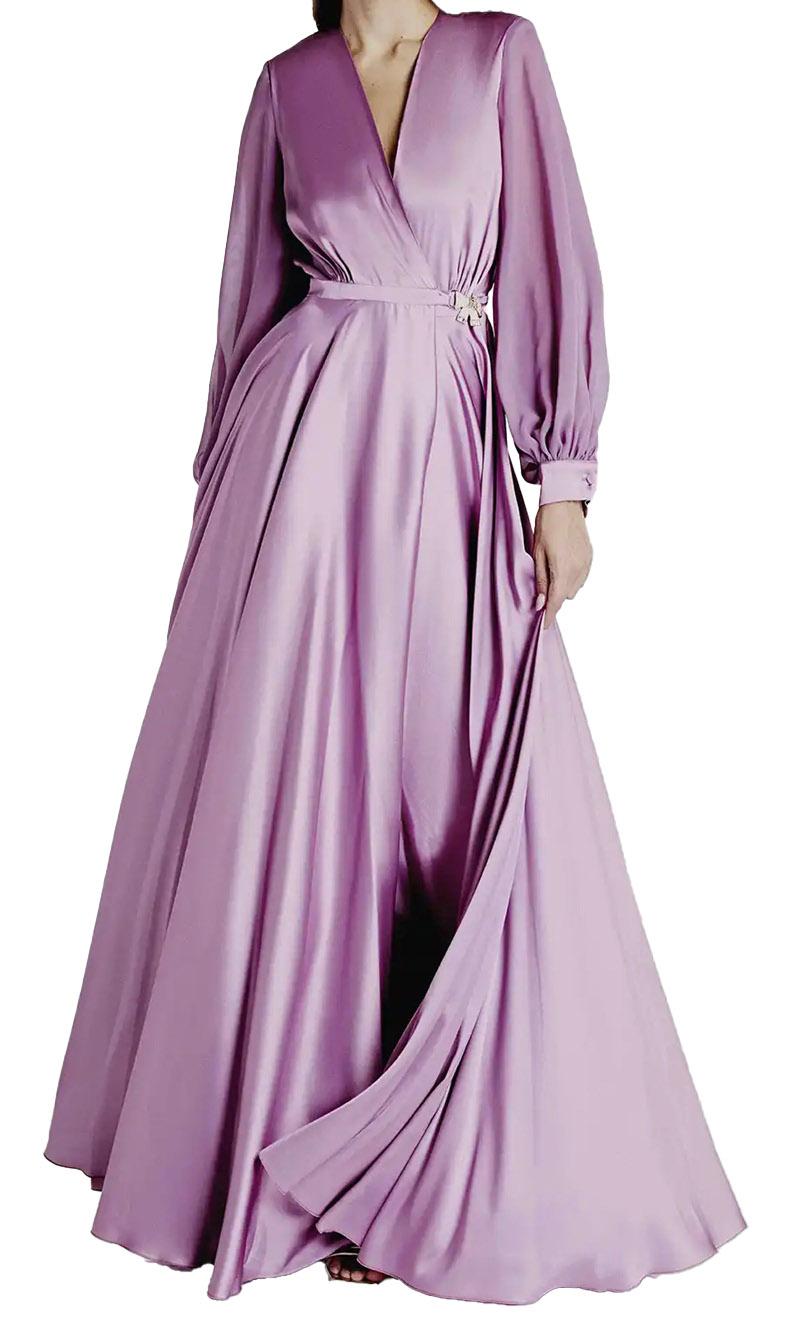 ALESSANDRO LEGORA Abito Alessandro Legora donna AT17112 malva lungo vestaglia AT171 12