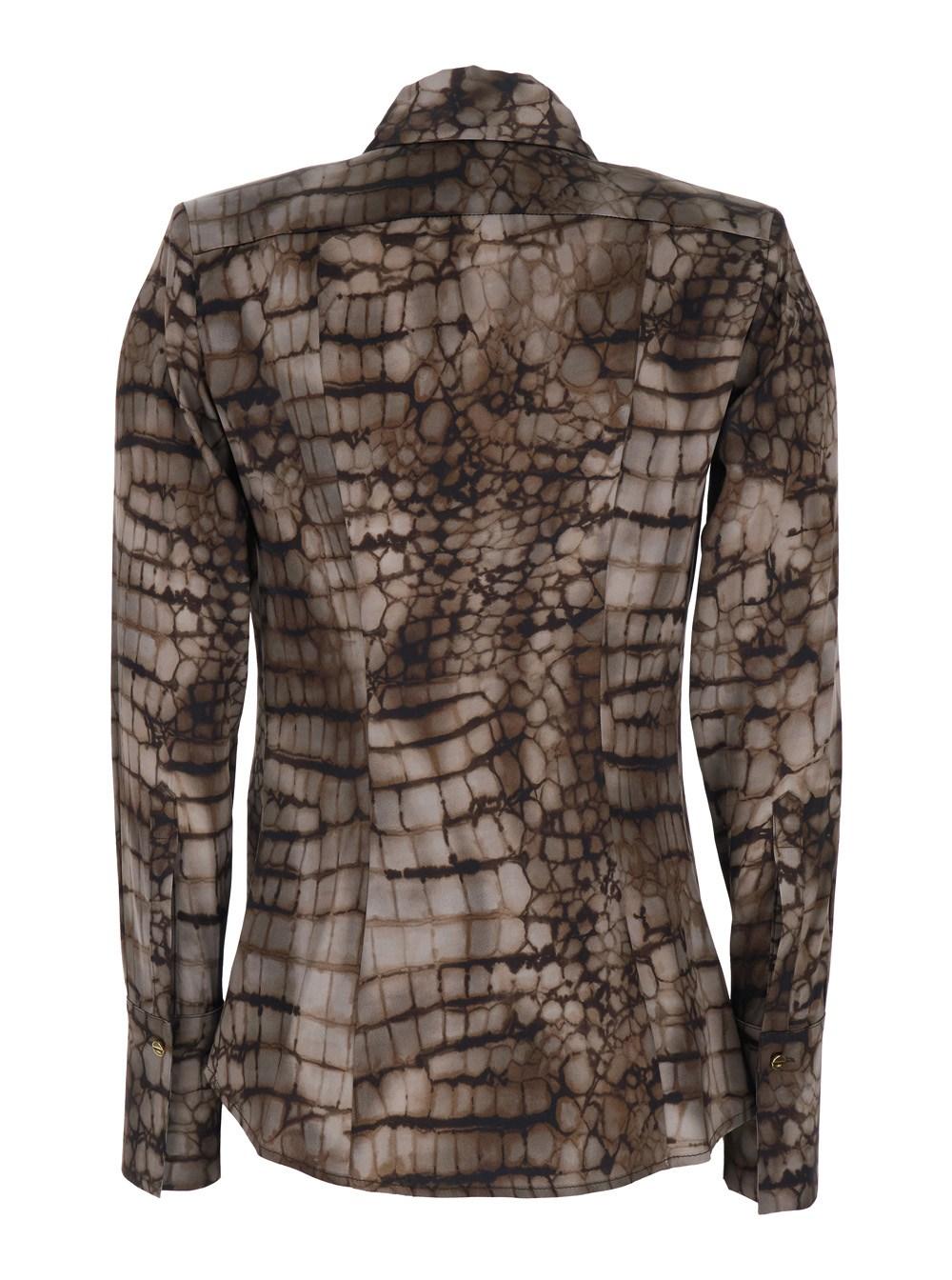 ELISABETTA FRANCHI Camicia Elisabetta Franchi donna CA13161E2644 Cacao<BR/> CA13161E2 644