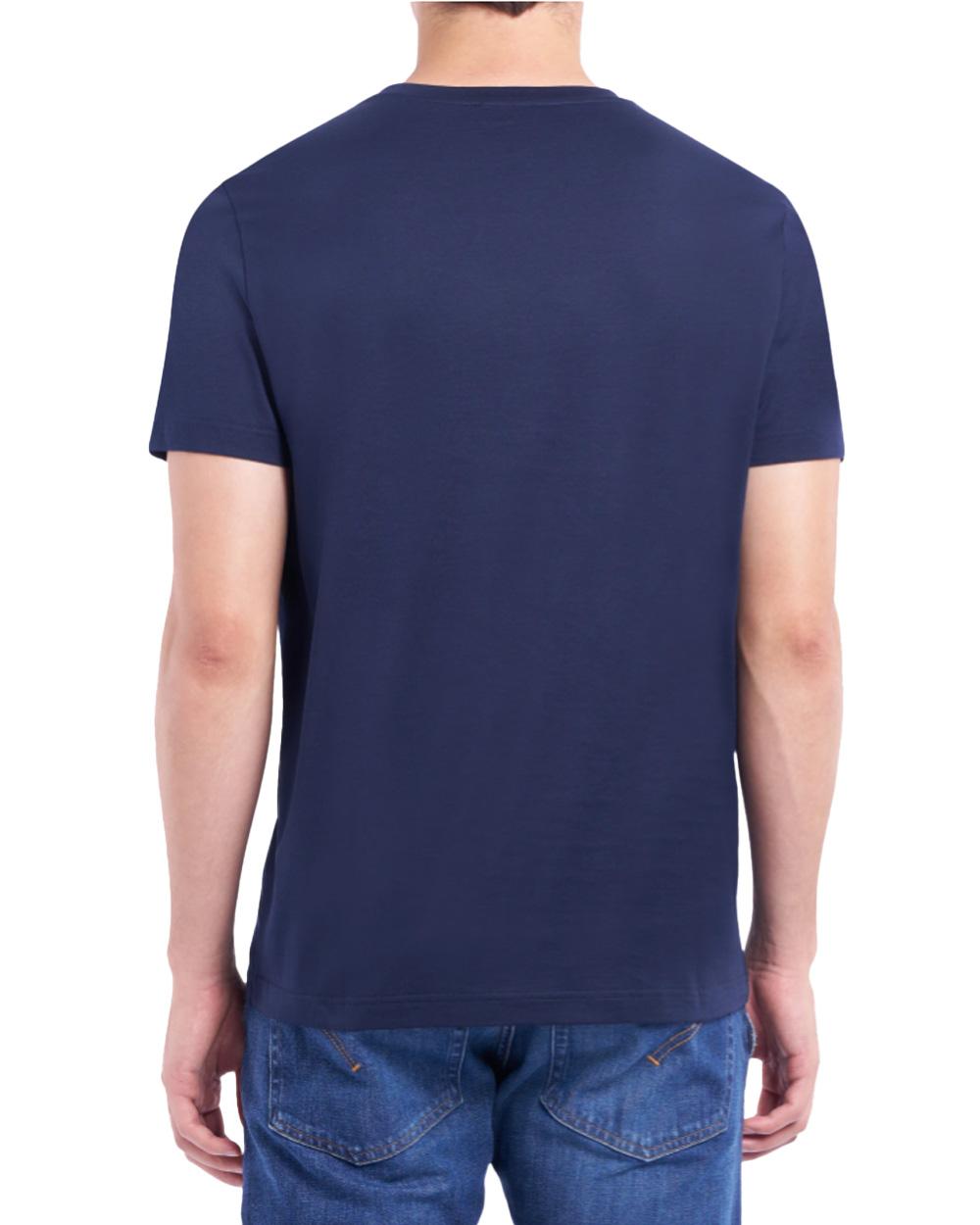 DONDUP T-shirt DONDUP uomo US198JF271UDU6 Blu girocollo regular stampa logo<BR/> US198JF271UDU6 890