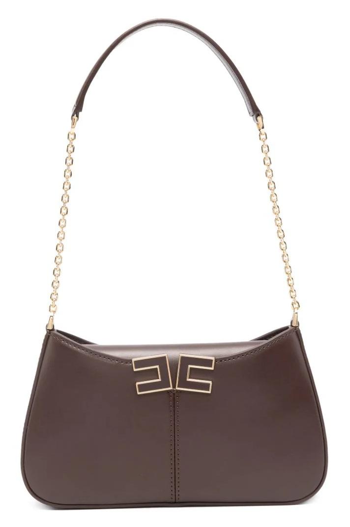 ELISABETTA FRANCHI Borsa donna Elisabetta Franchi BS93A61E2644 a spalla Cacao<BR/> BS93A61E2 644