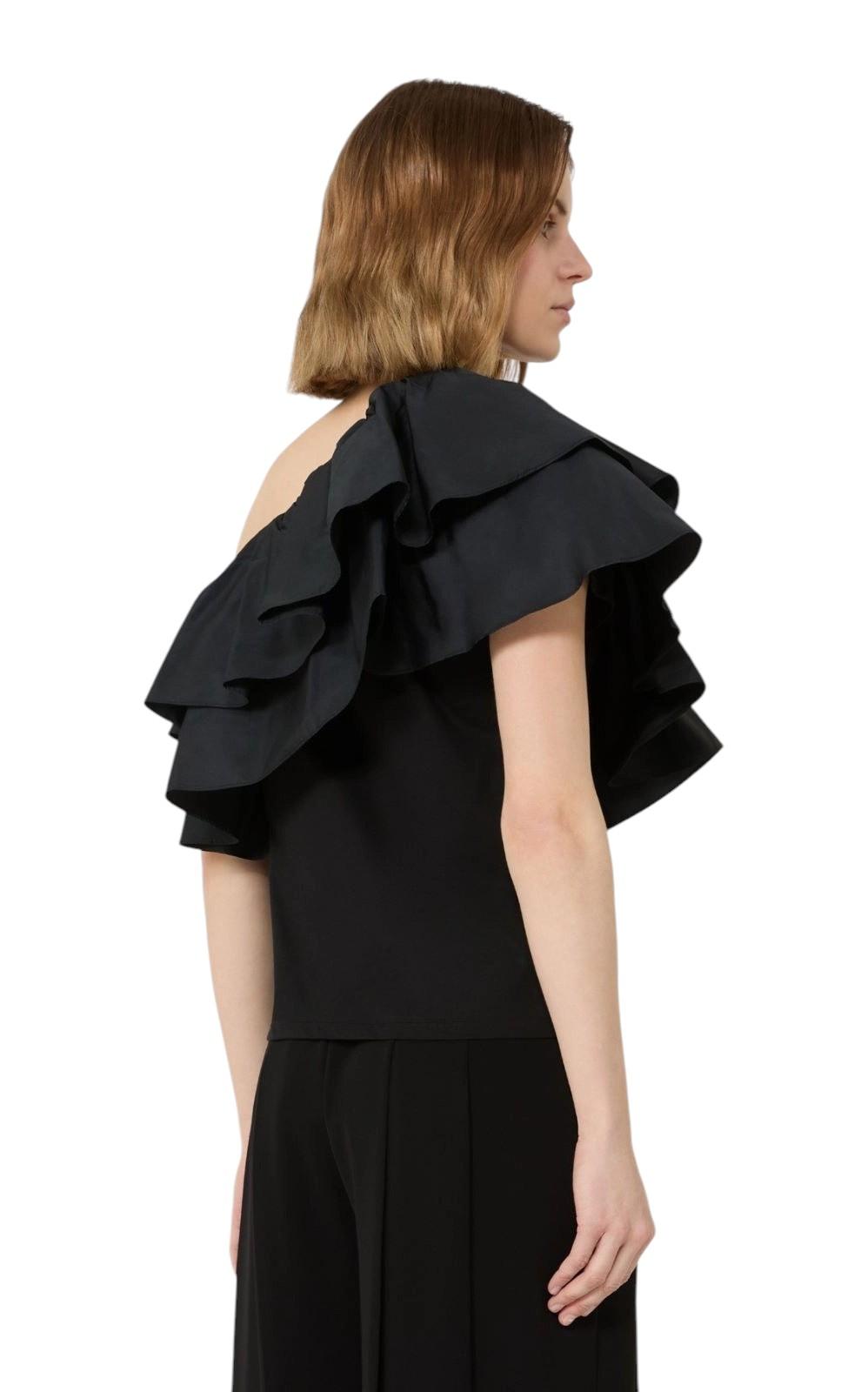 STUDIO Top Studio donna 2616941014600 005 Orca couture in jersey di cotone Nero<BR/> 2616941014600 005