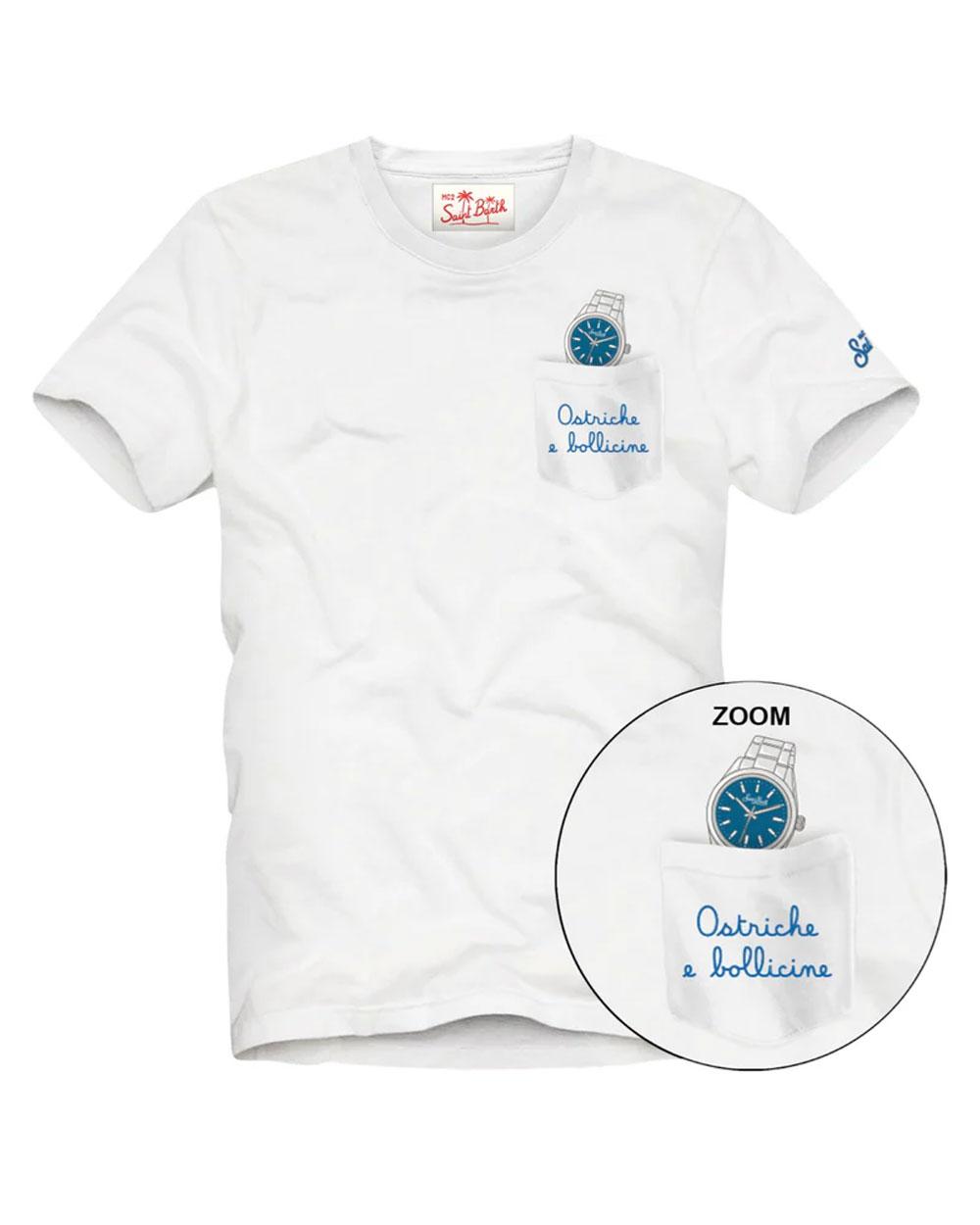 MC2 SAINT BARTH T-shirt Mc2 Saint Barth uomo Austin Ostriche bianca AUS000104294L 01N