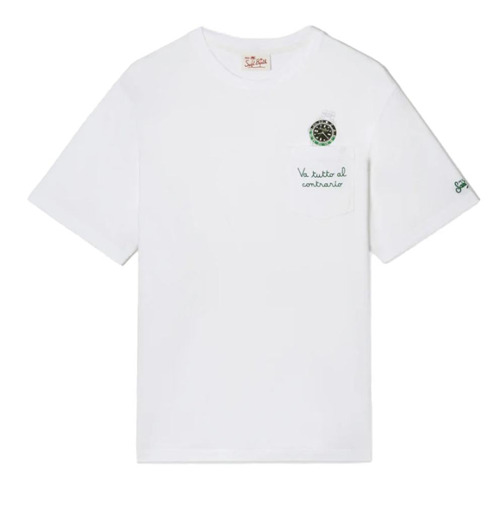 MC2 SAINT BARTH T-shirt Mc Saint Barth uomo AUS000100129L01N watch contrario bianca AUS000100129L 01N