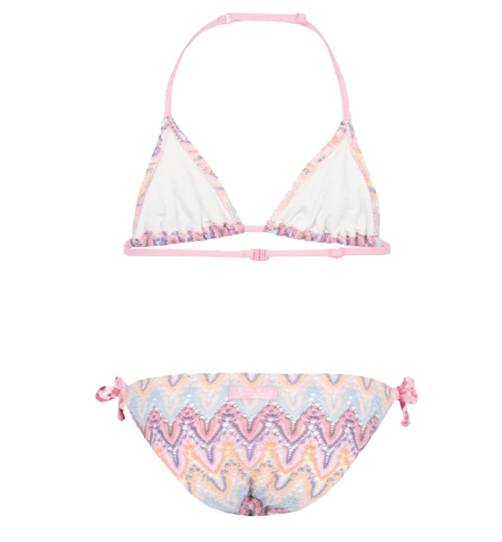 MC2 SAINT BARTH Costume bambina Holly MC2 Saint Barth 00185H Rosa rachel twist pastel occhiello logo HOLLY00185H 01