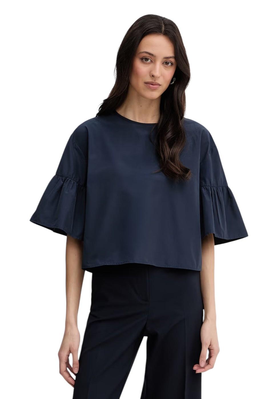WEEKEND Blusa Weekend donna 2615111152600 011 Break crop in taffettà Blu navy<BR/> 2615111152600 011