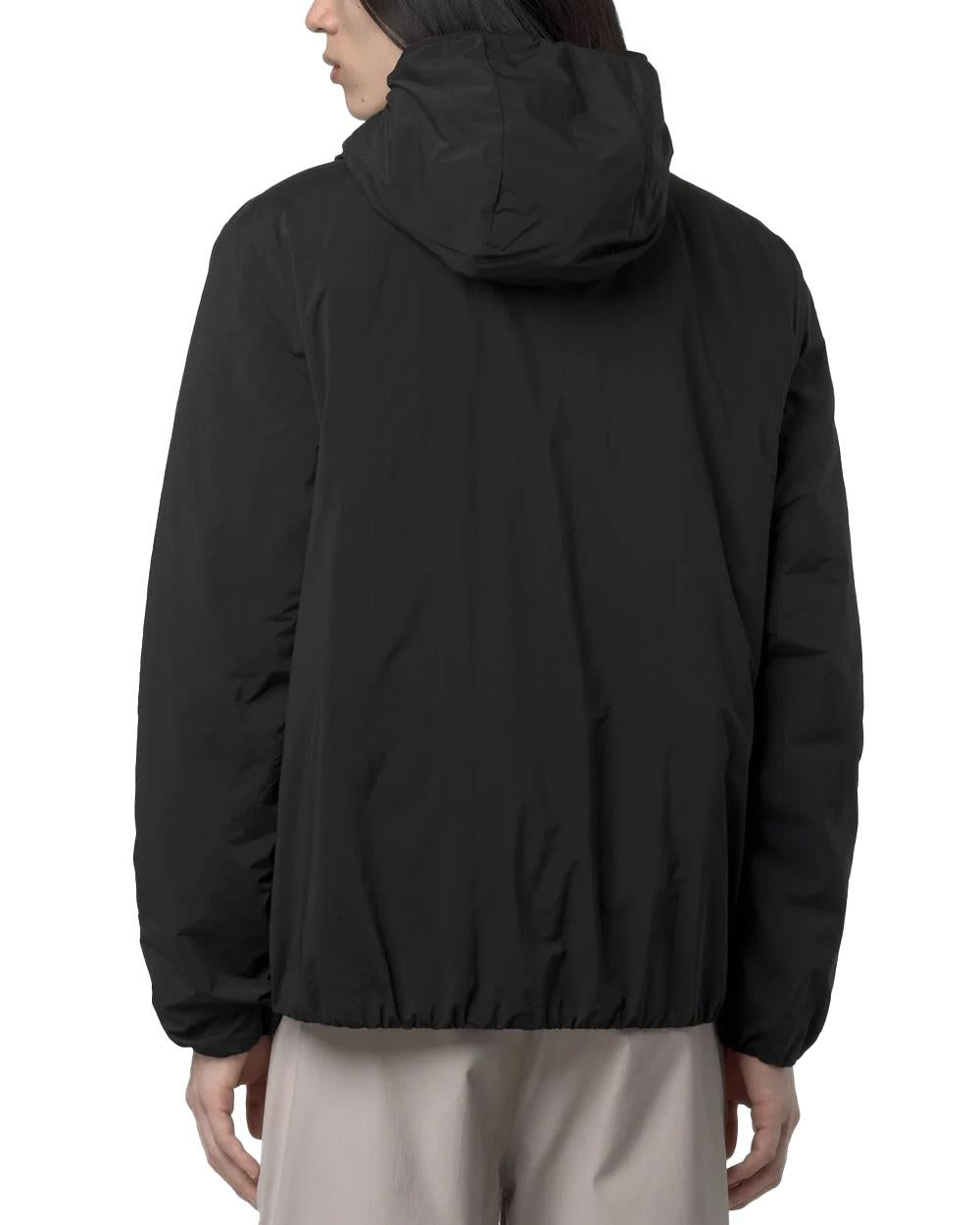 K-WAY Giubbino K-WAY uomo JACK PLAIN WARM K2136DW Nero giacca corta materiali tecnici idrorepellenti cappuccio imbottito K2136DW USY