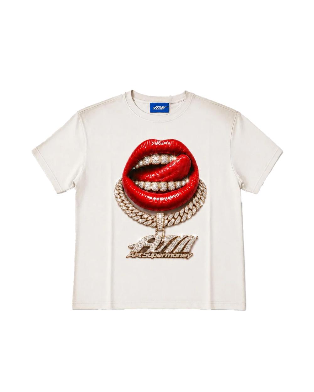 ARTSUPERMONEY T-shirt ARTSUPERMONEY uomo GRILLZMONEYTEE Bianca GRILLZMONEYTEE 001