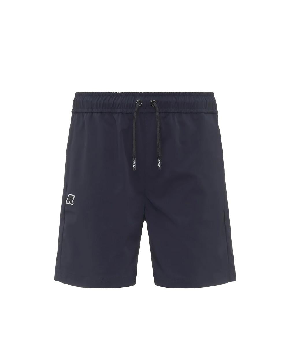 K-WAY Bermuda K-WAY bambino K7152BW P. NESILIER TRAVEL Blu regolabile coulisse tasche logo K7152BW K89