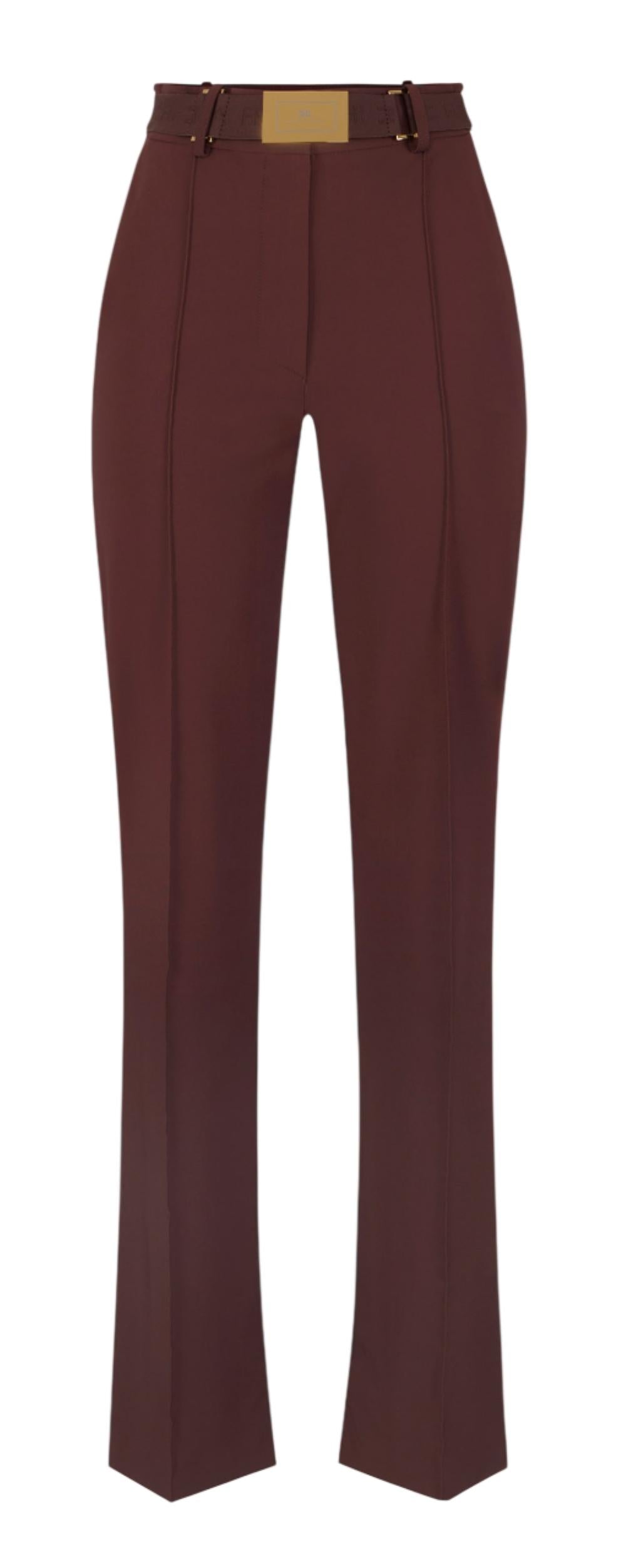 ELISABETTA FRANCHI Pantalone Elisabetta Franchi donna PA17261E2644 Essential Collection Cacao<BR/> PA17261E2 644