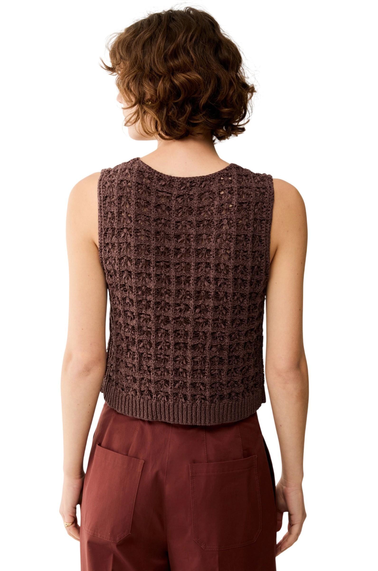 PENNYBLACK Top Pennyblack donna 2612361012200 002 Torre in maglia Marrone<BR/> 2612361012200 002