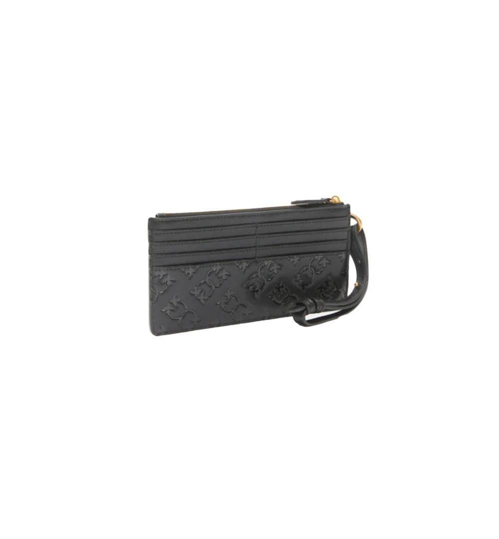 PINKO Portacarte Pinko donna Long Card Holder 103611 A1YB Nero pelle rettangolare mini logo trapuntato 103611 A1YB Z99Q