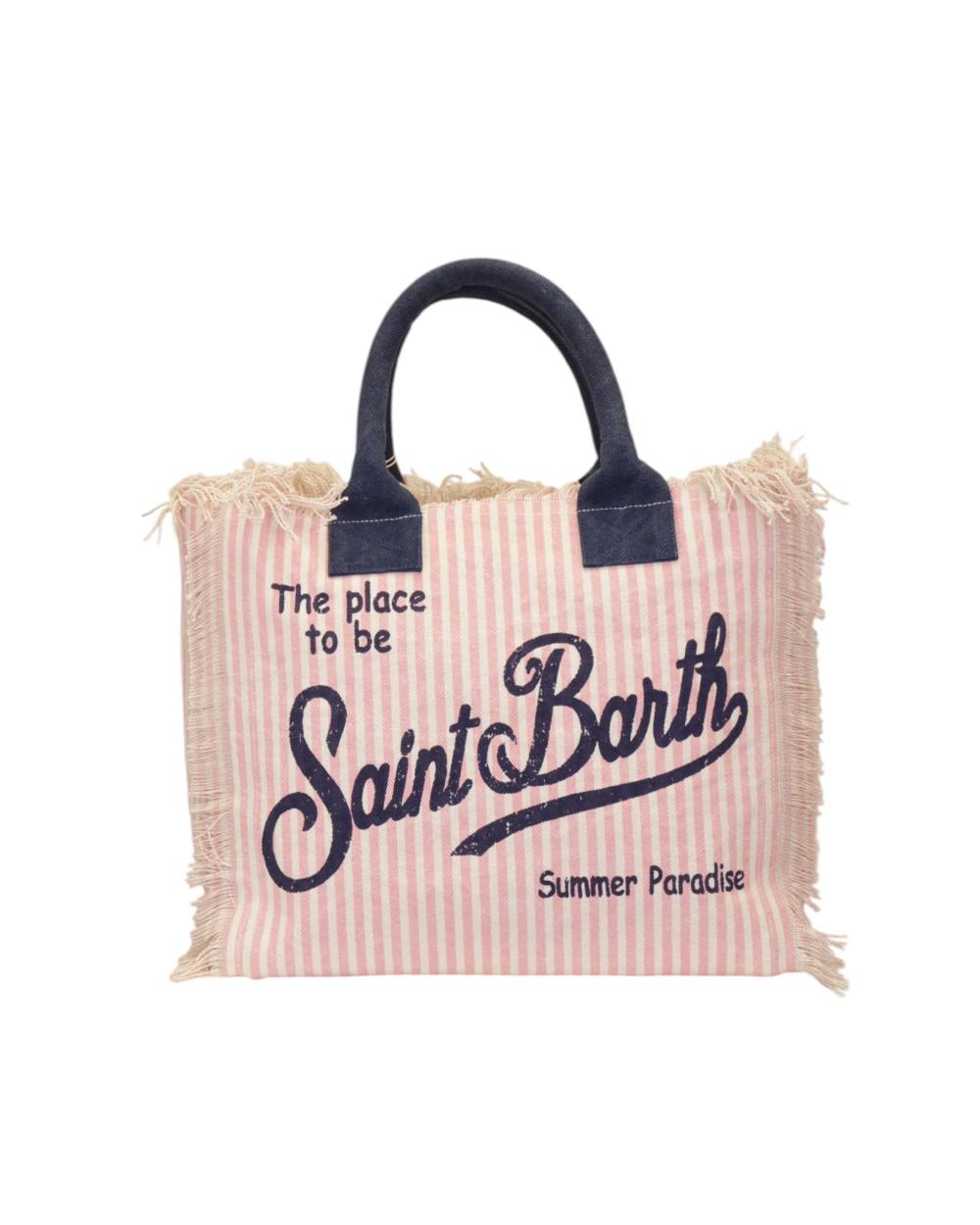 MC2 SAINT BARTH Borsa MC2 SAINT BARTH donna Vanity VANI00103448L Rosa zip tasca righe logo VANI00103448L 21