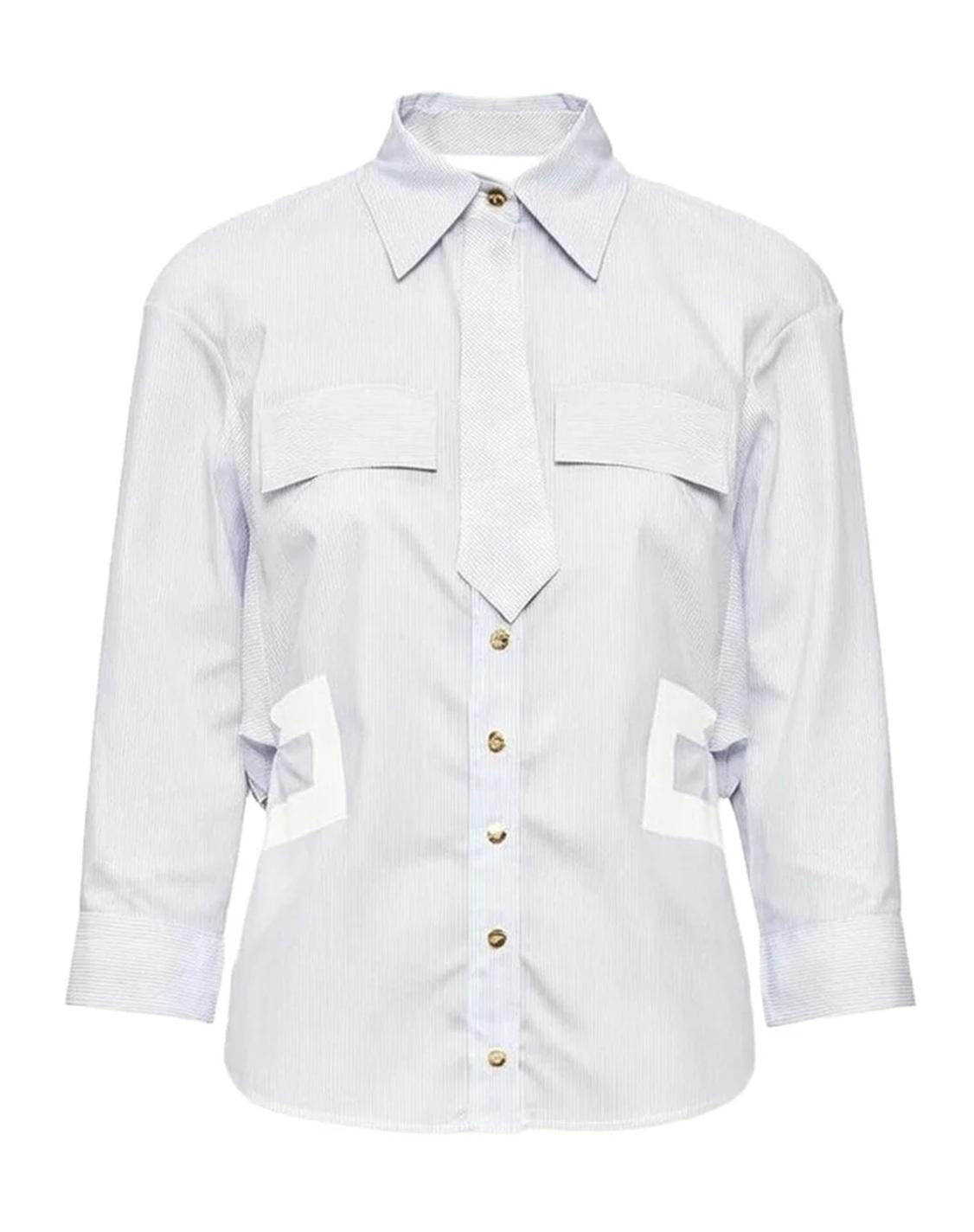 ELISABETTA FRANCHI Camicia Elisabetta Franchi donna CA13261E2019 Azzurro Oxford<BR/> CA13261E2 019