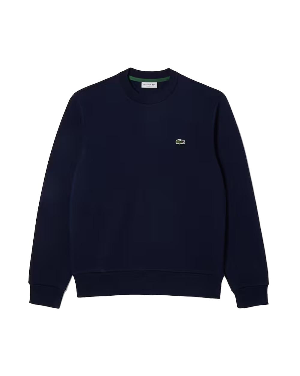 LACOSTE Felpa Lacoste uomo SH9608 Blu pile design classico con collo alto e dettagli iconici SH9608 166