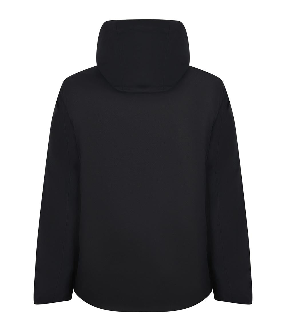 K-WAY Giubbino K-way uomo K8133DWAL8 Jacko Twill Marmotta Nero con cappuccio K8133DW AL8