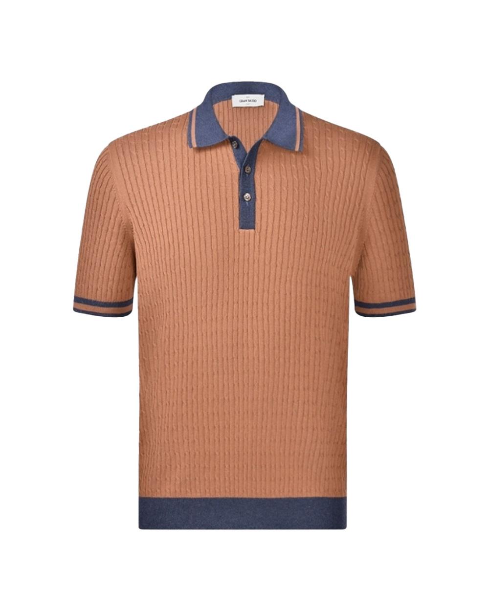 GRAN SASSO Polo GRAN SASSO uomo 5711320625 Arancione lavorazione a trecce regular fi cotone 5711320625 168