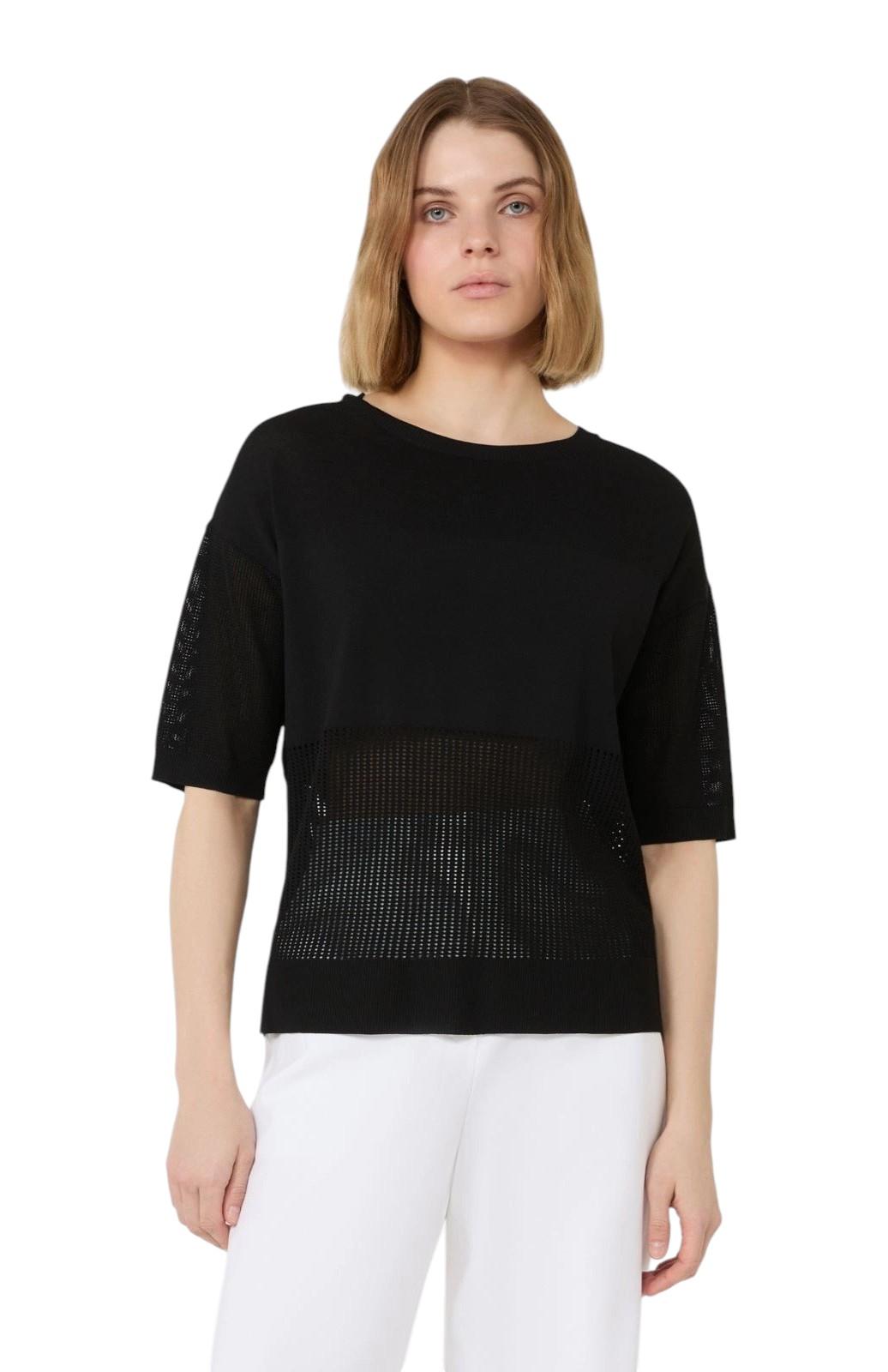STUDIO Maglia Studio donna 2616361012600 007 Celebre in filato di viscosa Nero<BR/> 2616361012600 007