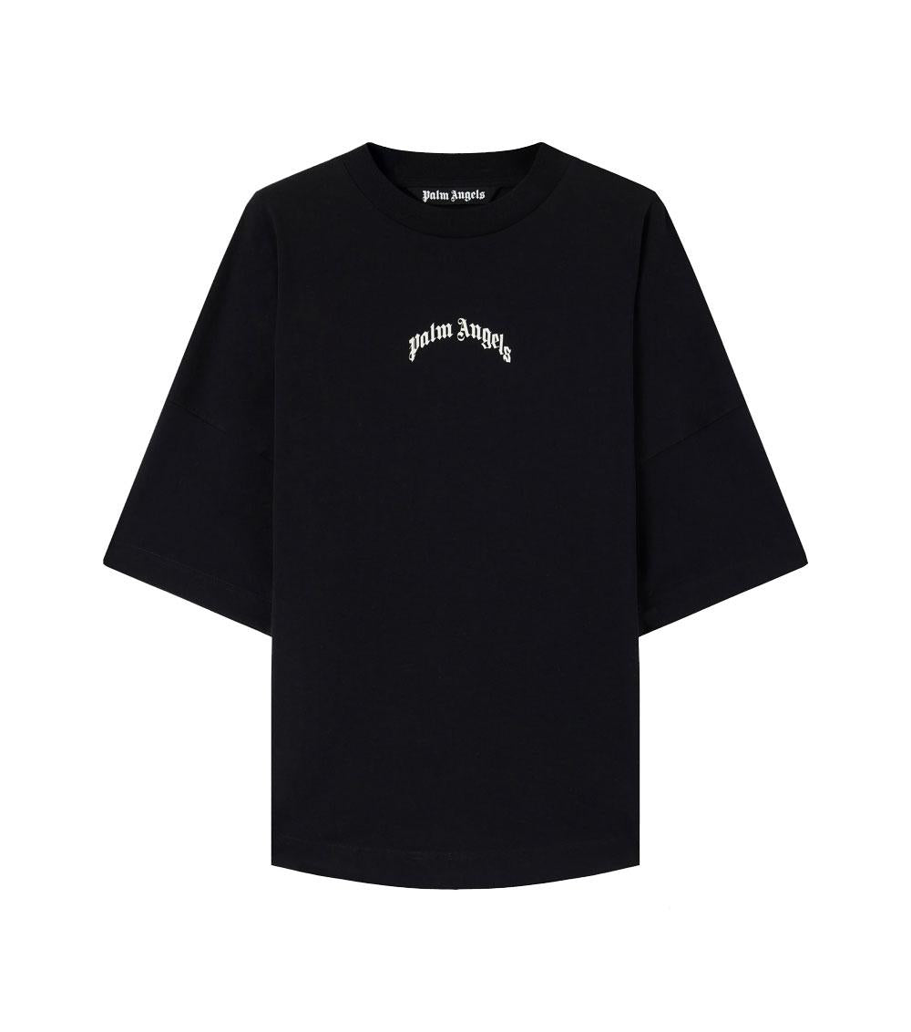 PALM ANGELS T-shirt Palm Angels uomo PMAA10BS26JER007 nera logo classico sopra<BR/><BR/> PMAA10BS26JER007 103