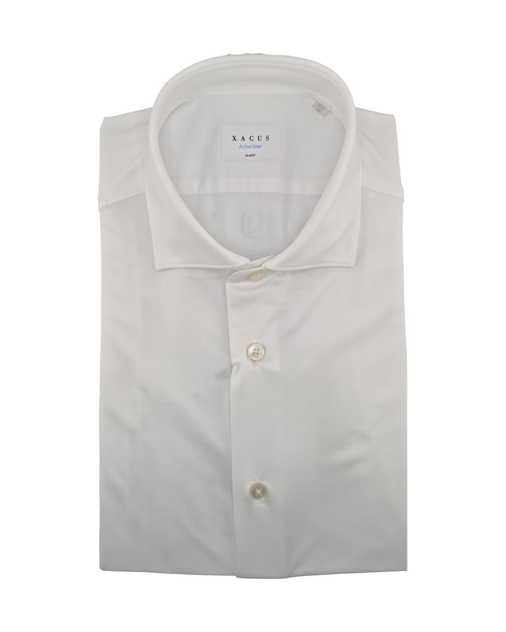 XACUS Camicia XACUS uomo ACT658ML11460 Bianca collo francese poliammide slim fit bottoni ACT658ML11460 001