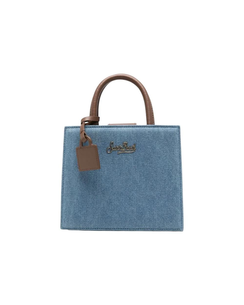 MC2 SAINT BARTH Borsa MC2 SAINT BARTH donna Shop Bag Mini SHBM000200009L Blu denim tasca tracolla SHBM000200009L 00