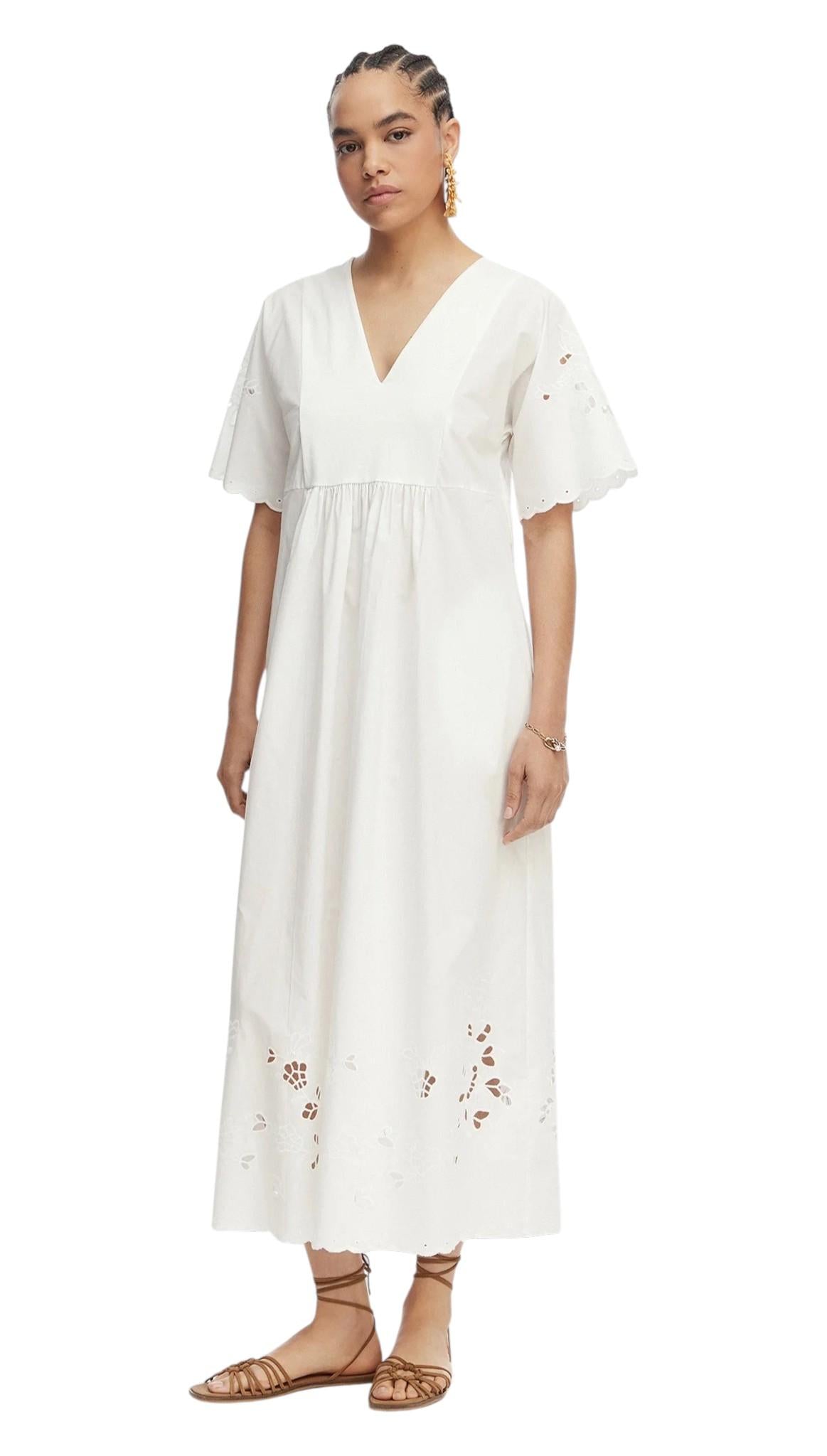 WEEKEND Abito Weekend 2615621092600 014 Tartufo ricamo in sangallo Bianco<BR/> 2615621092600 014