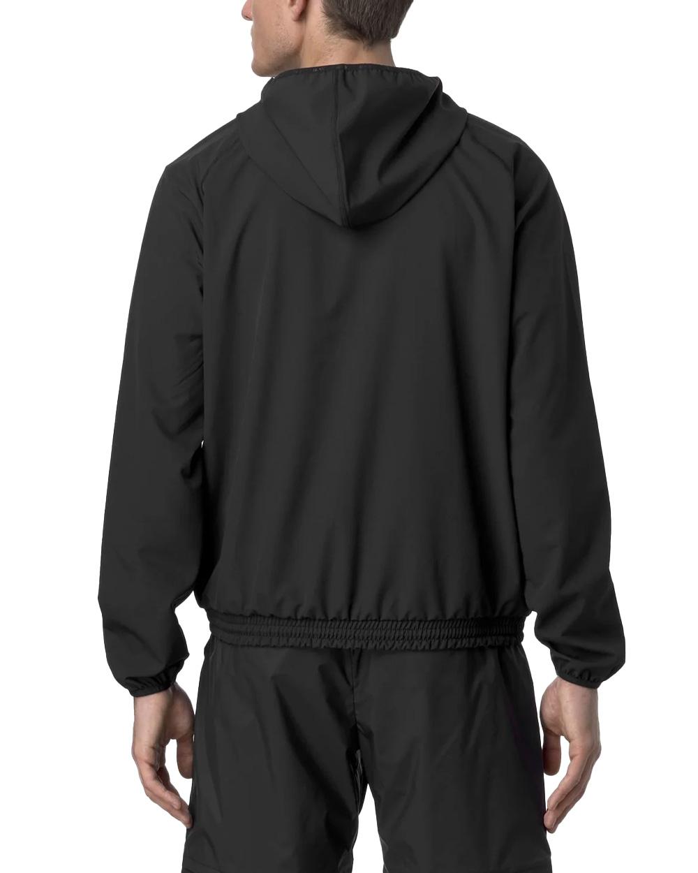 K-WAY Giubbino K-WAY uomo K8138RW SIA Nero cappuccio zip tasca logo poliestere K8138RW USY