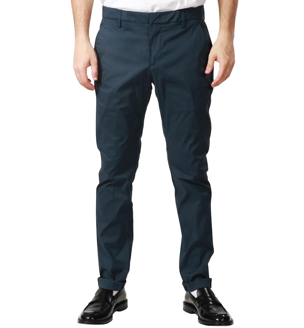 DONDUP Pantalone Dondup Gaubert uomo UP235PS0020 002 Blu slim chino tasche filetto logo UP235PS0020 002 894