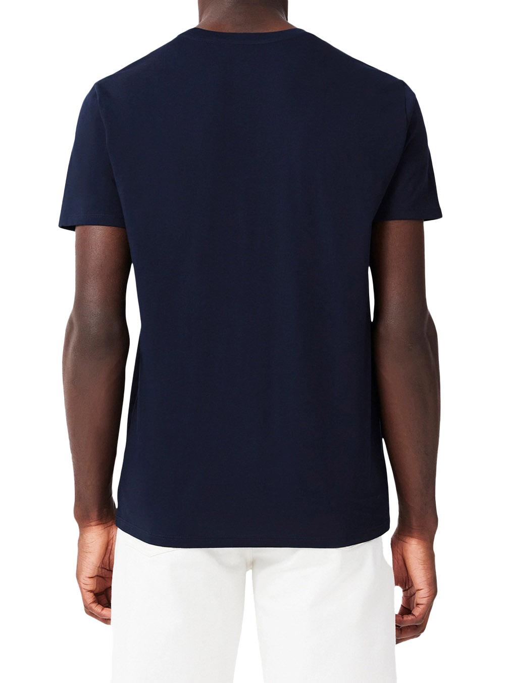 LACOSTE T-shirt Lacoste uomo TH6709166 blu pima girocollo TH6709 166