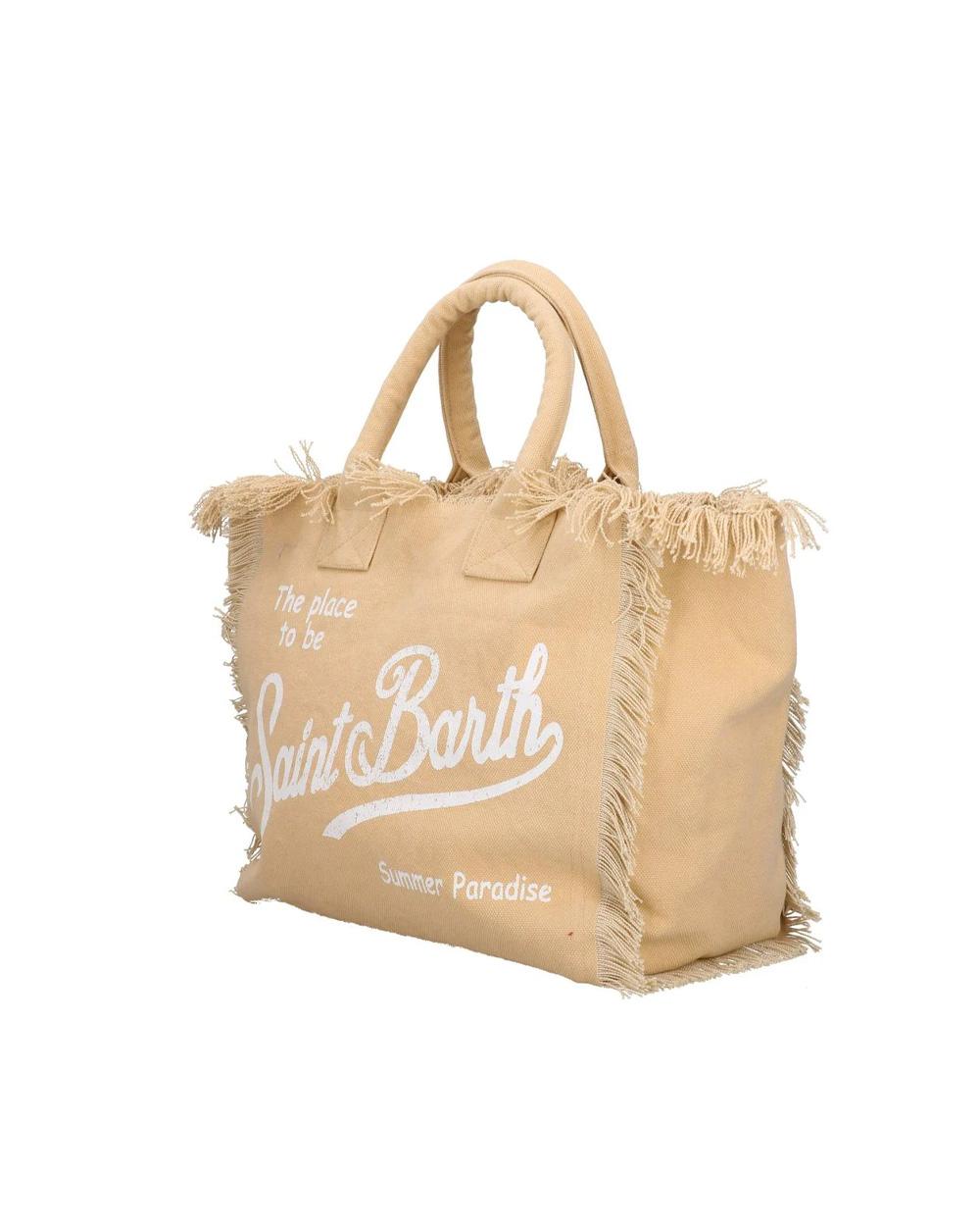 MC2 SAINT BARTH Borsa MC2 SAINT BARTH donna Vanity VANI00100102L Beige cotone zip logo taschina VANI00100102L 11