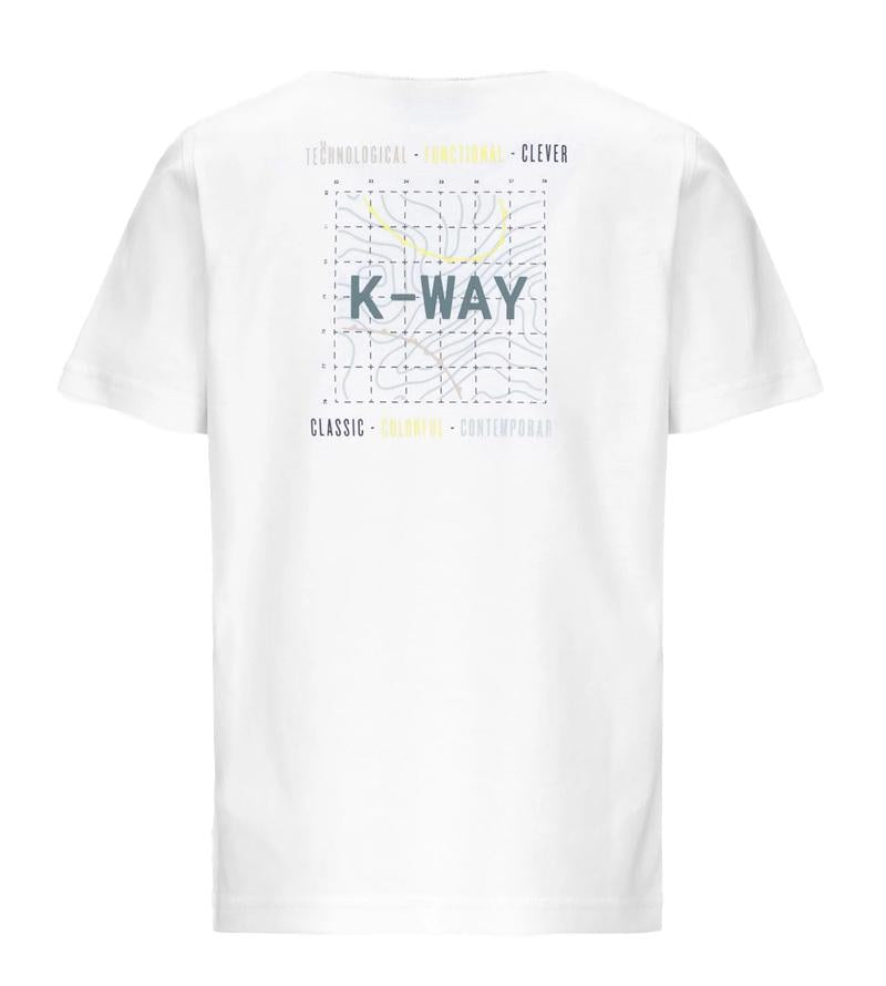 K-WAY T-shirt K-way bambino K5136ZWR 001 bianca odom vertical isobar K5136ZWR 001