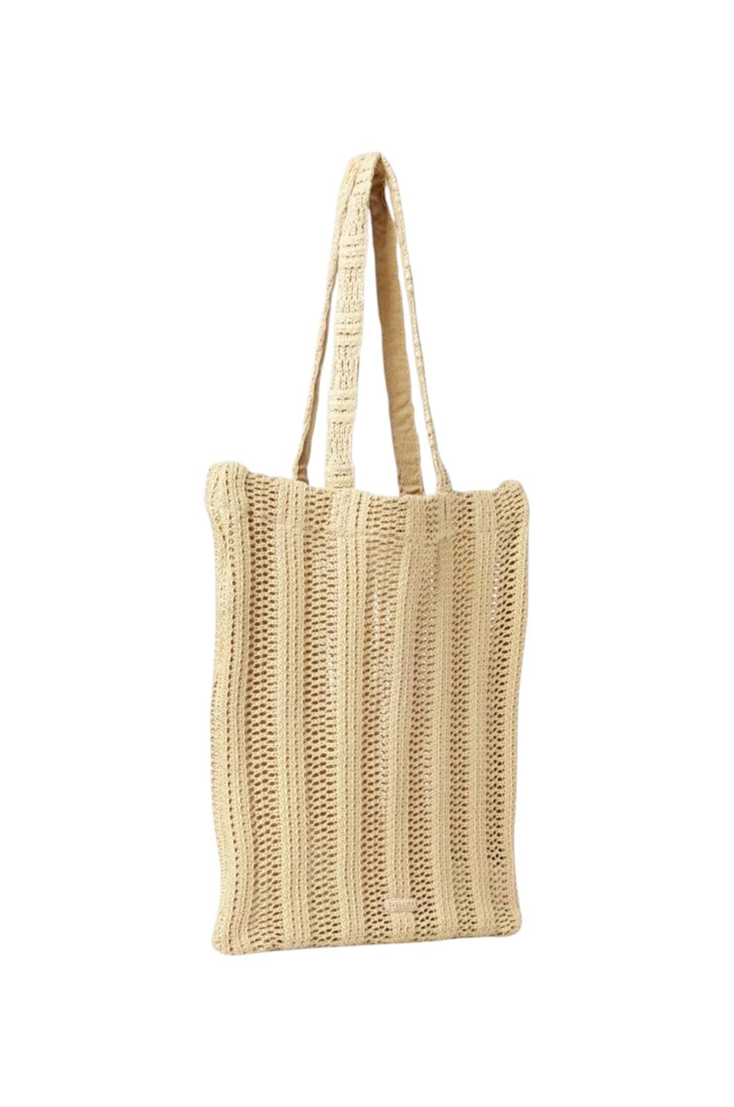 PINKO Borsa Pinko donna 106728A39 YC39 Shopper Easy Tote Bag Rafia Crochet Beige<BR/> 106728A39Y C39